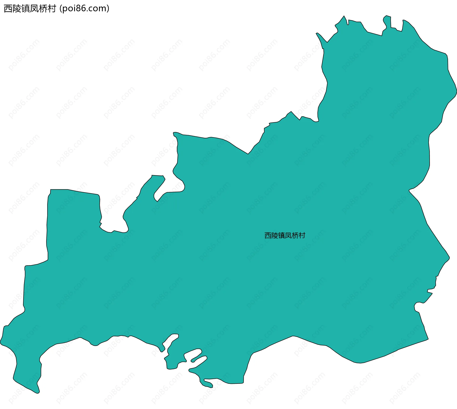 西陵镇凤桥村边界地图