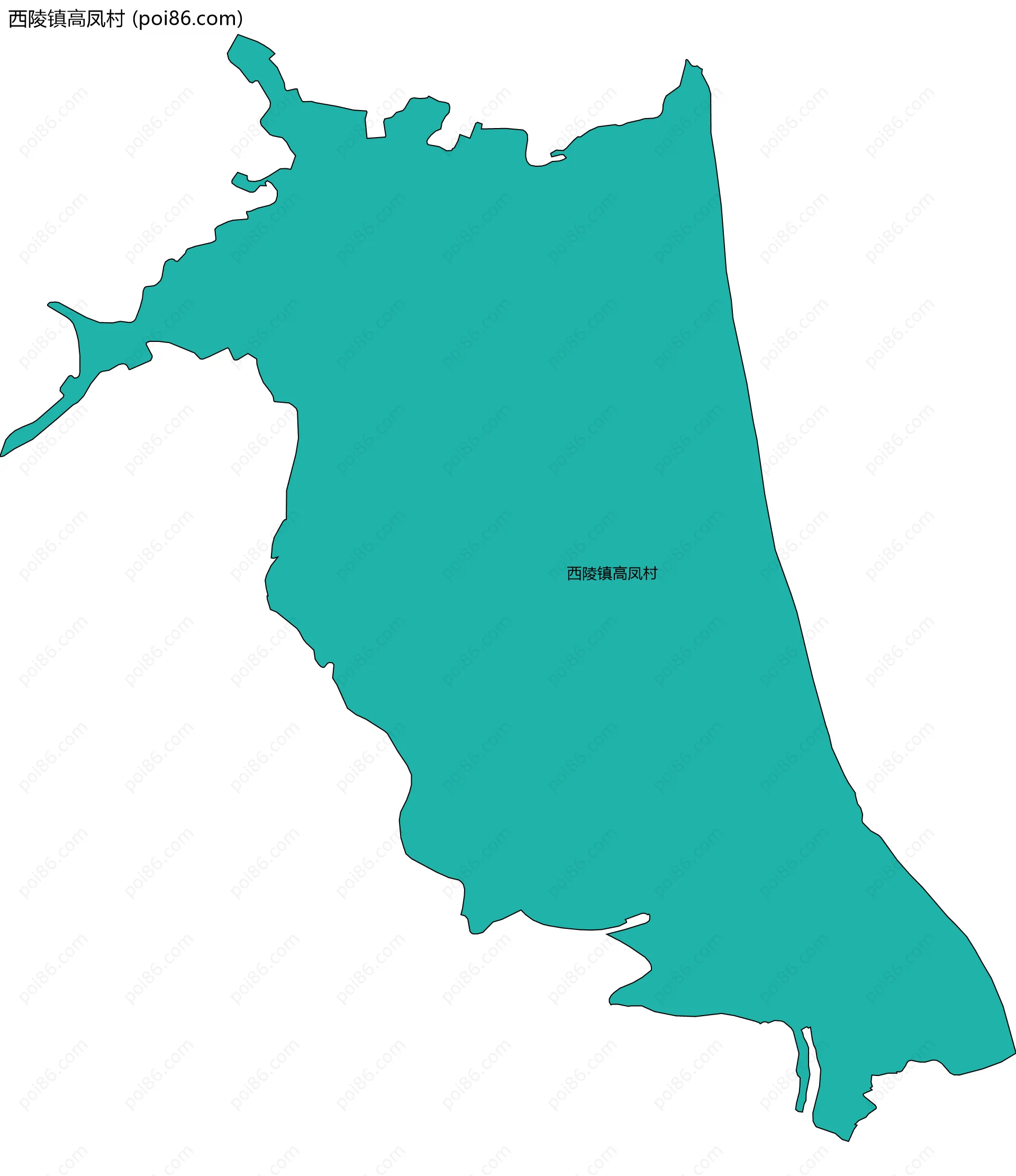 西陵镇高凤村边界地图