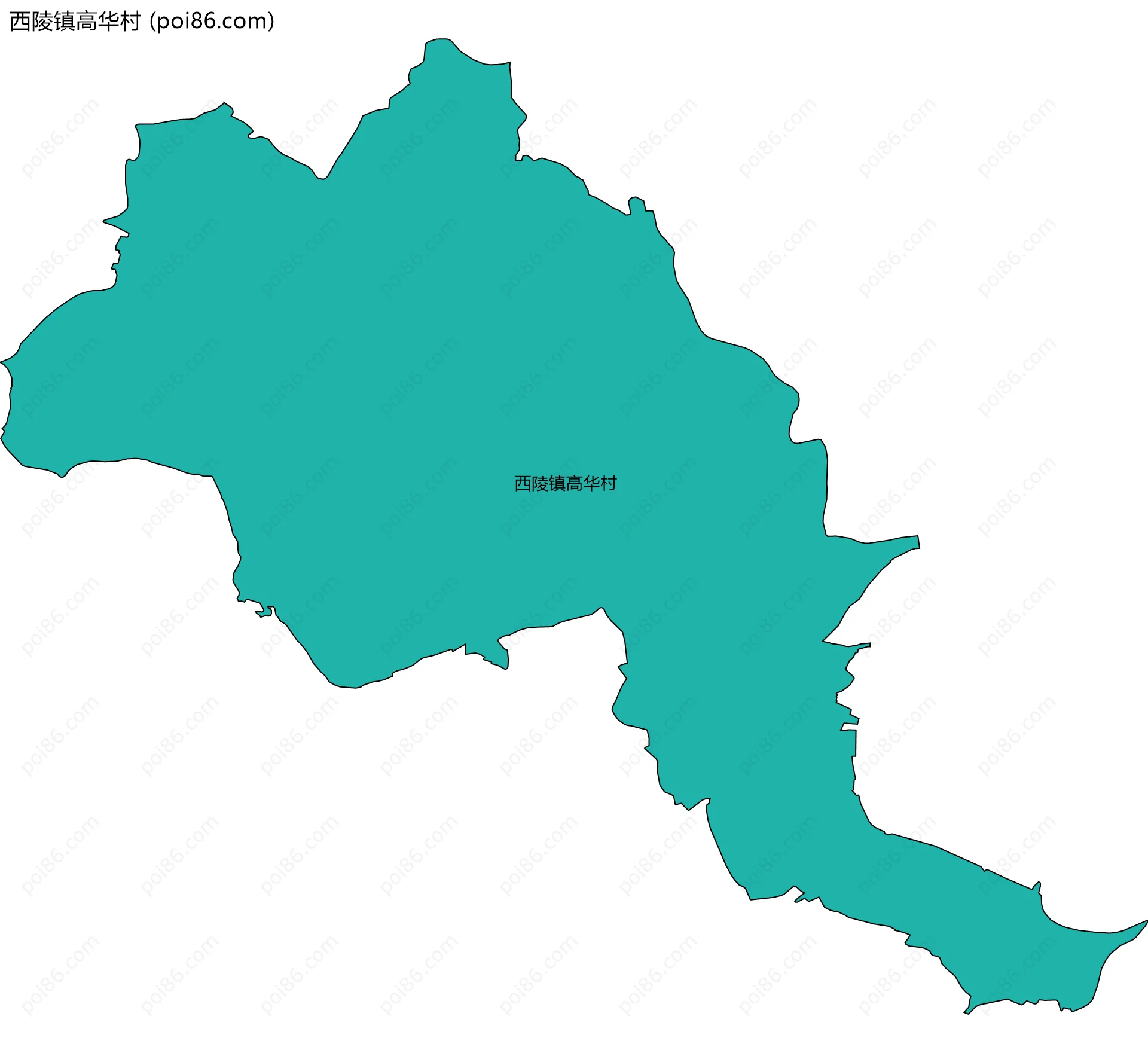 西陵镇高华村边界地图