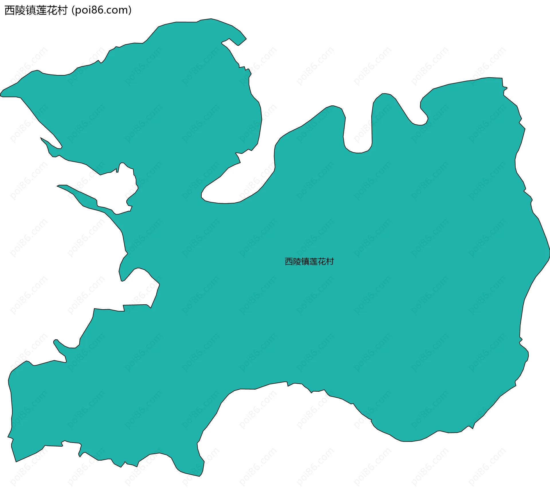 西陵镇莲花村边界地图