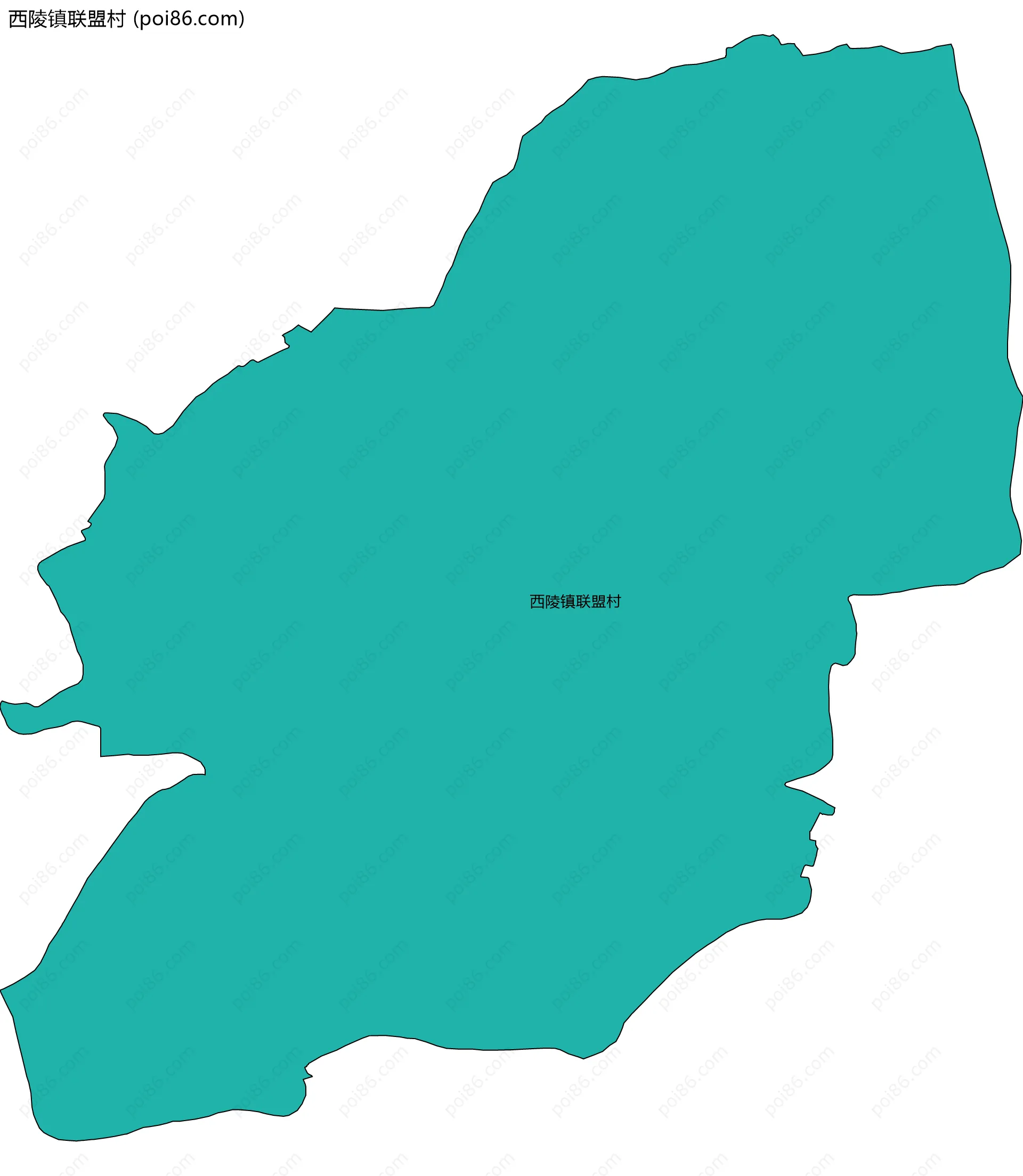 西陵镇联盟村边界地图