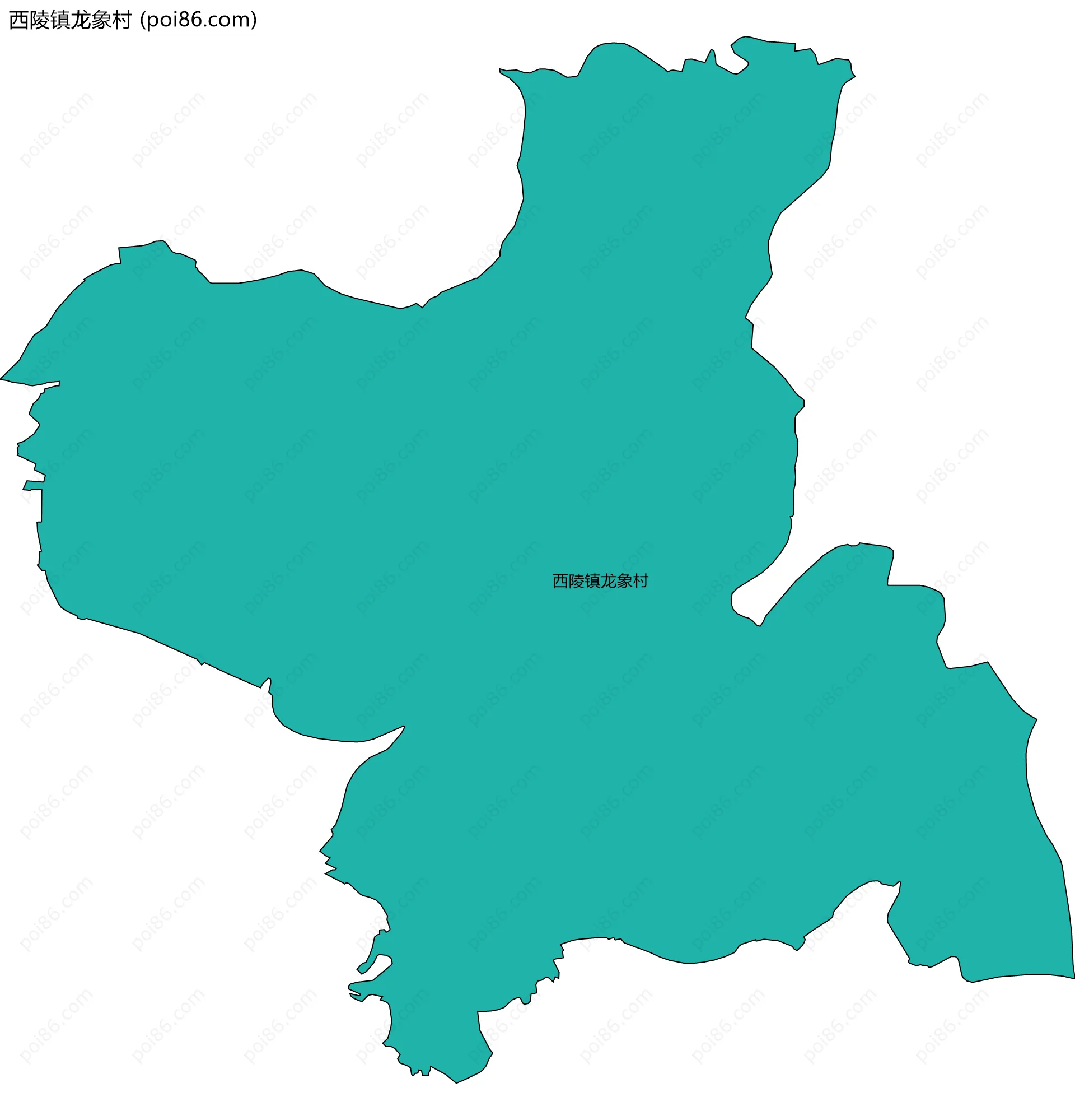 西陵镇龙象村边界地图
