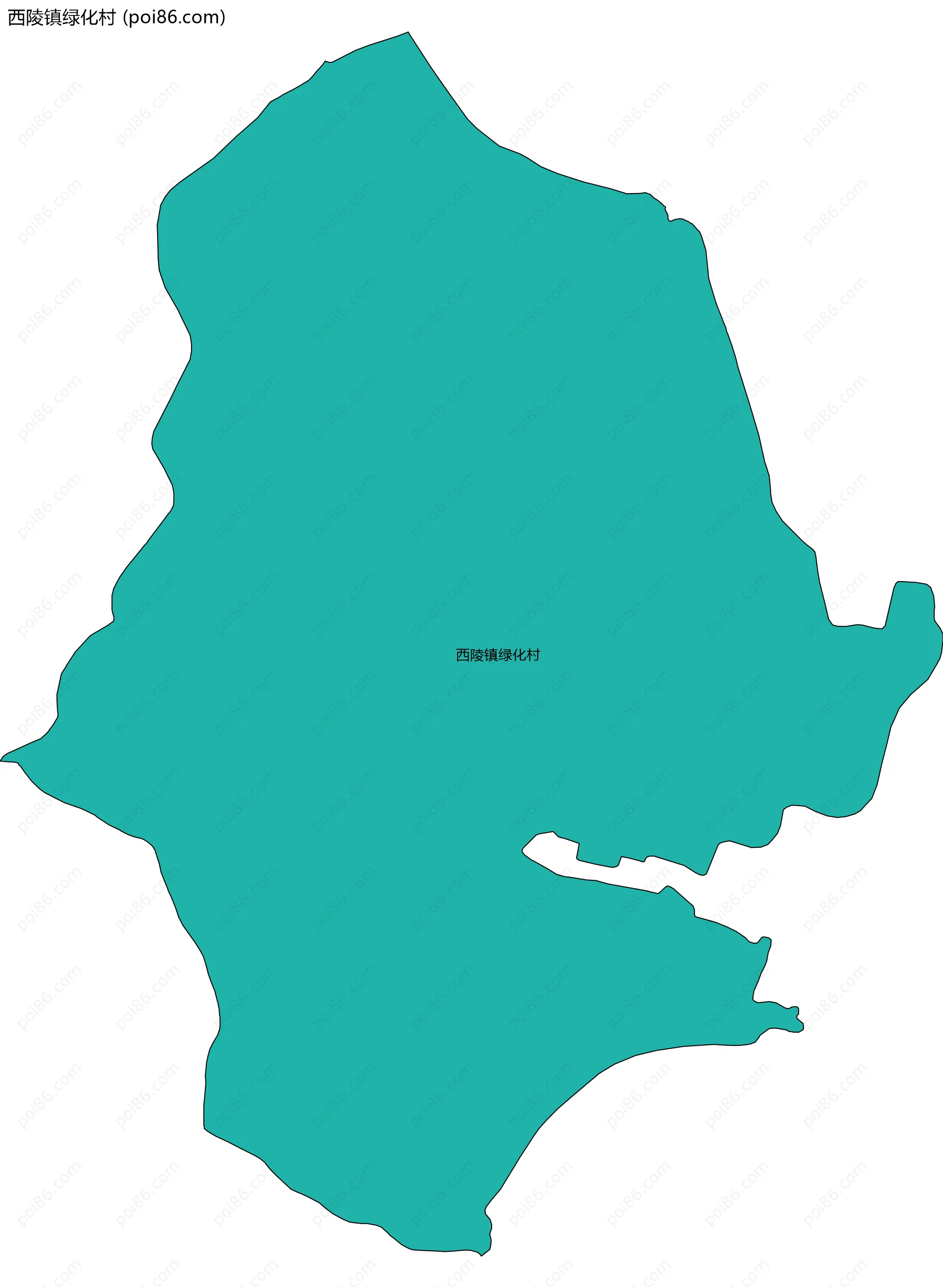 西陵镇绿化村边界地图