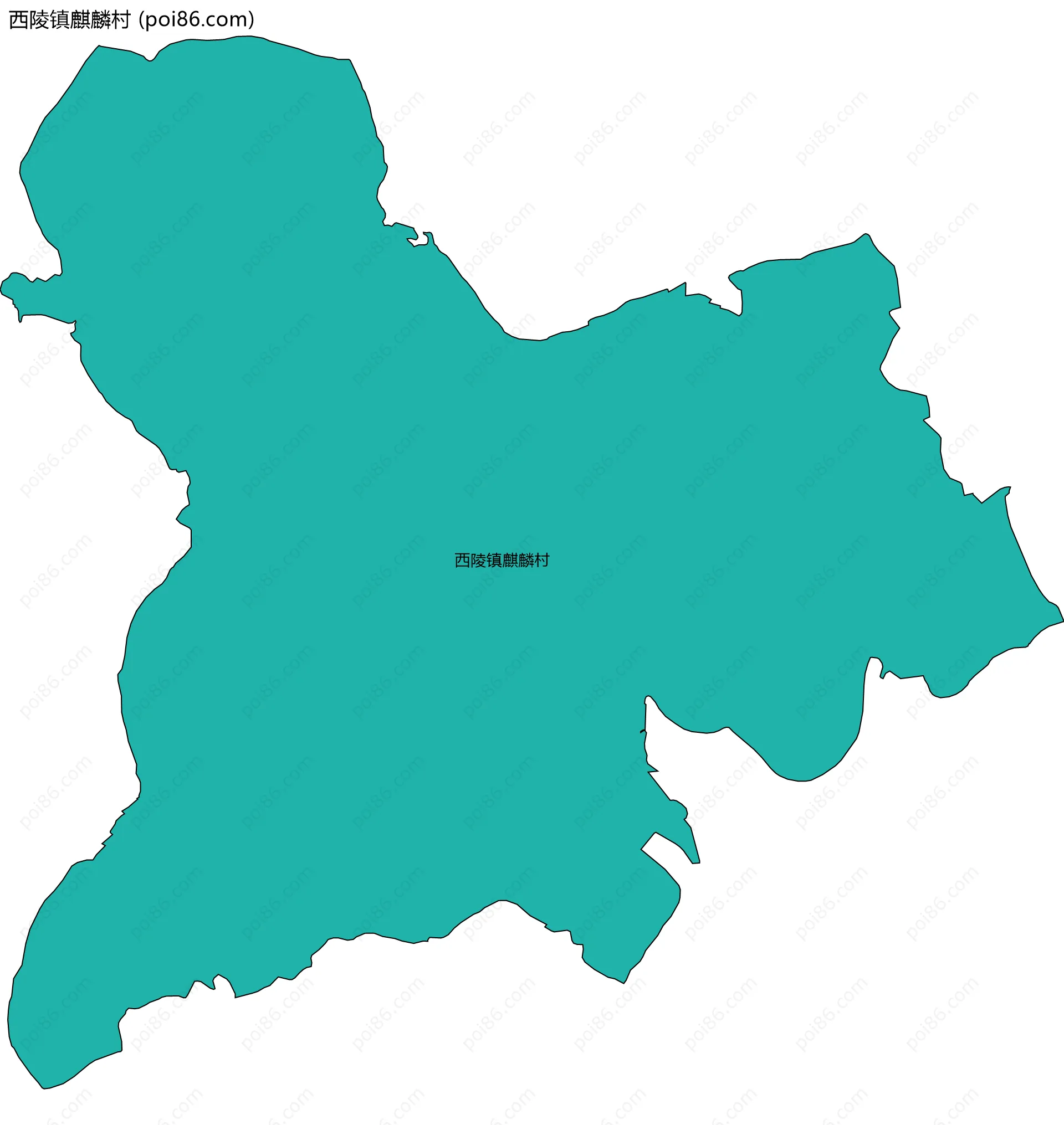 西陵镇麒麟村边界地图