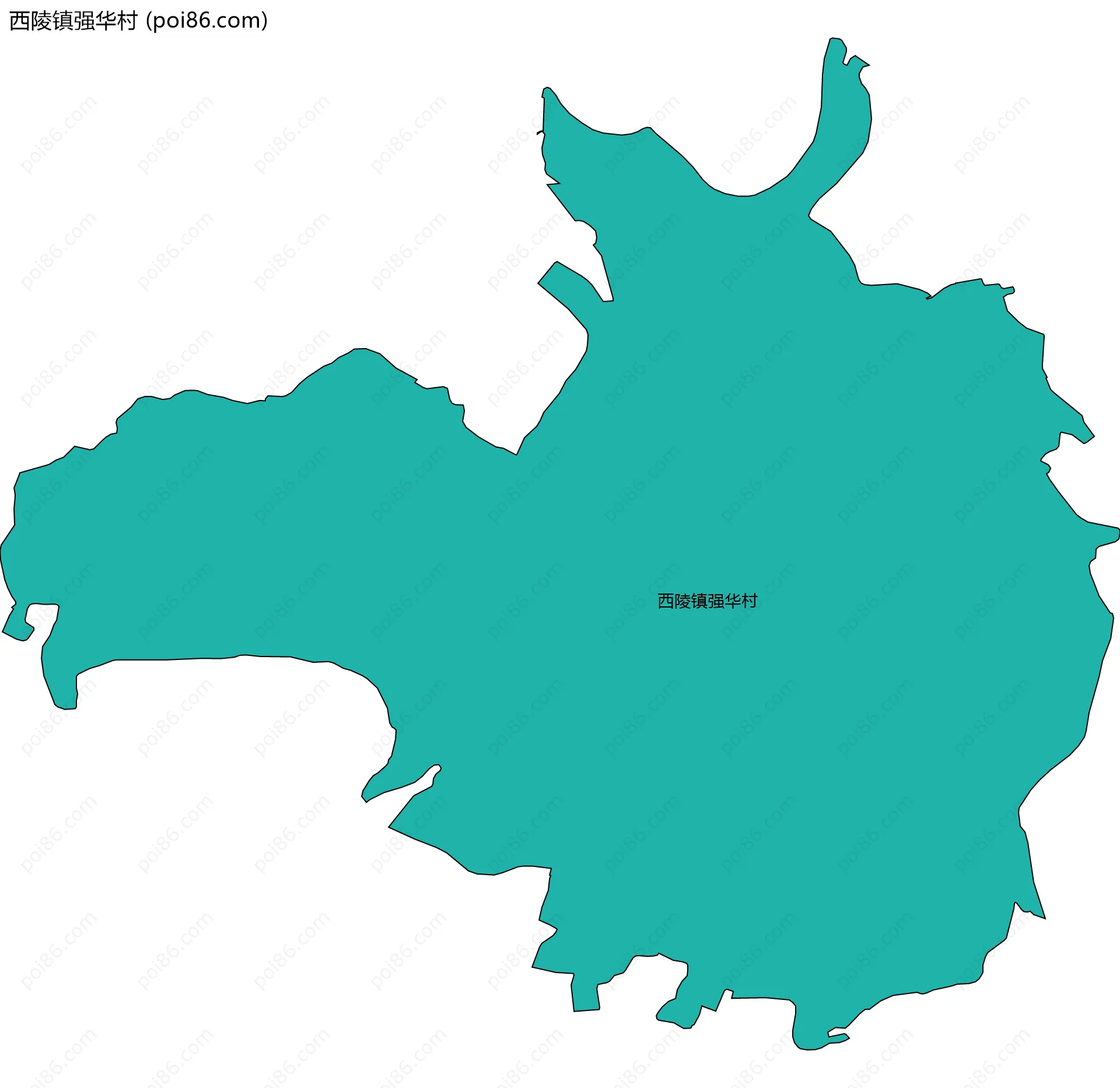 西陵镇强华村边界地图