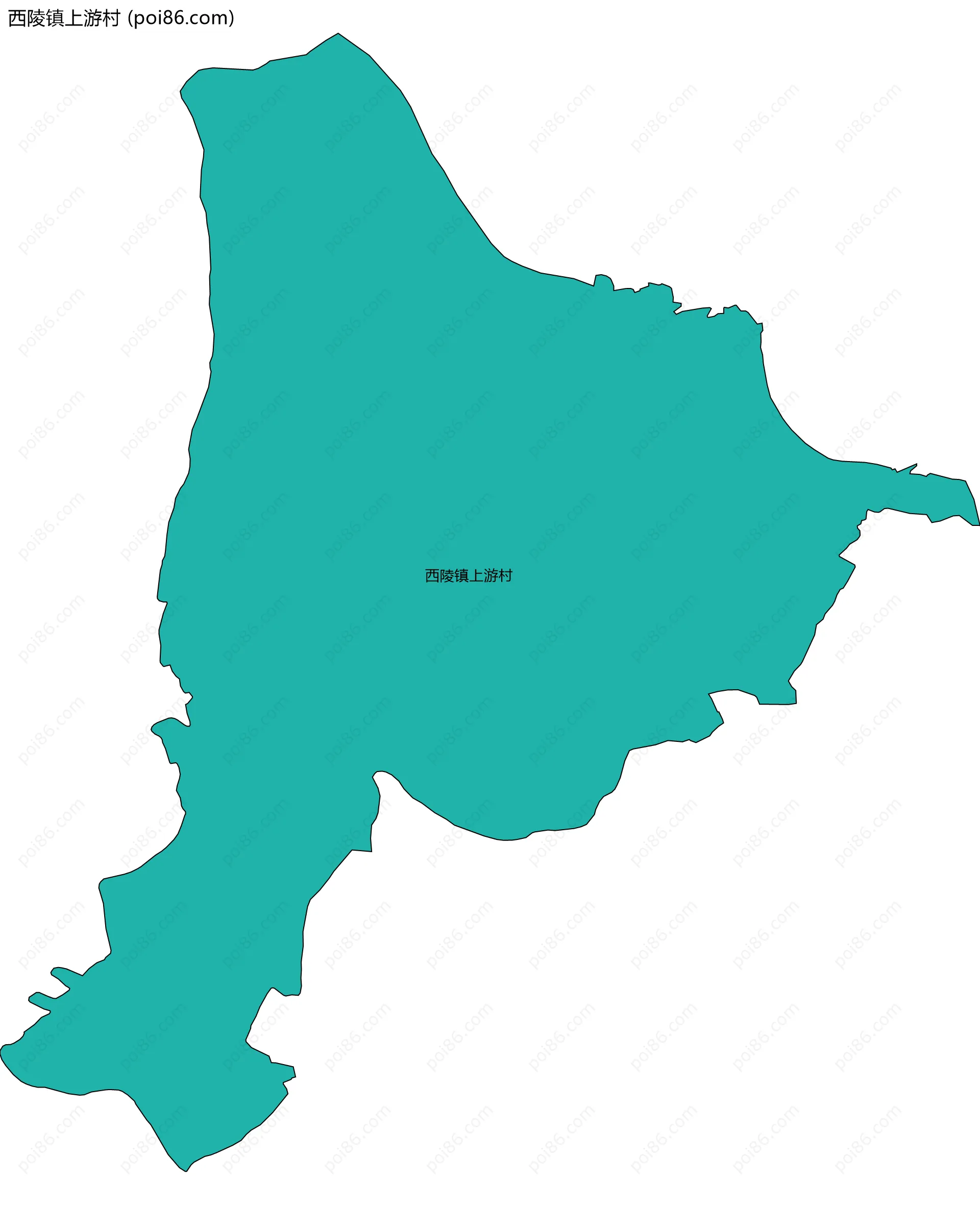 西陵镇上游村边界地图