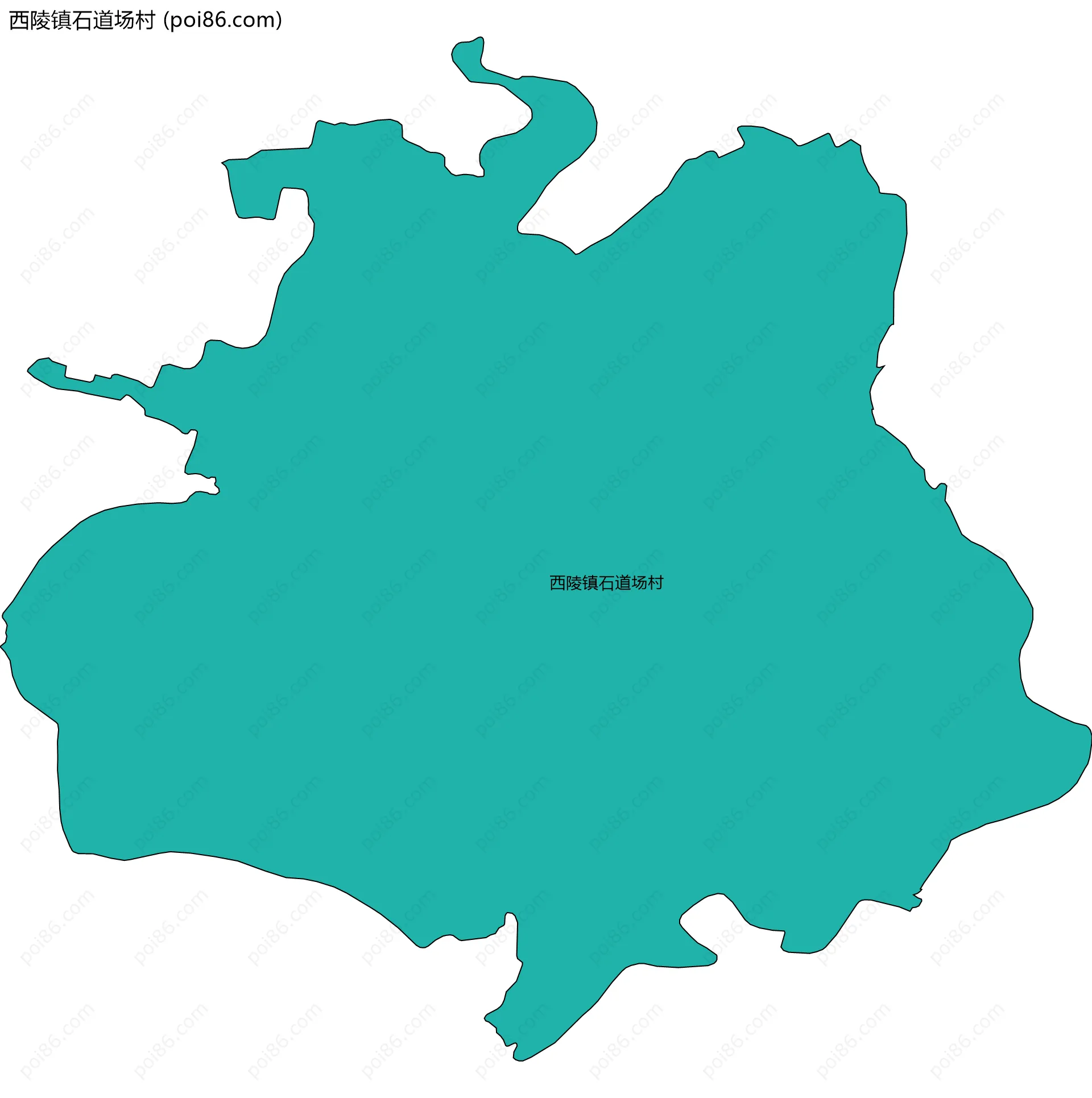 西陵镇石道场村边界地图