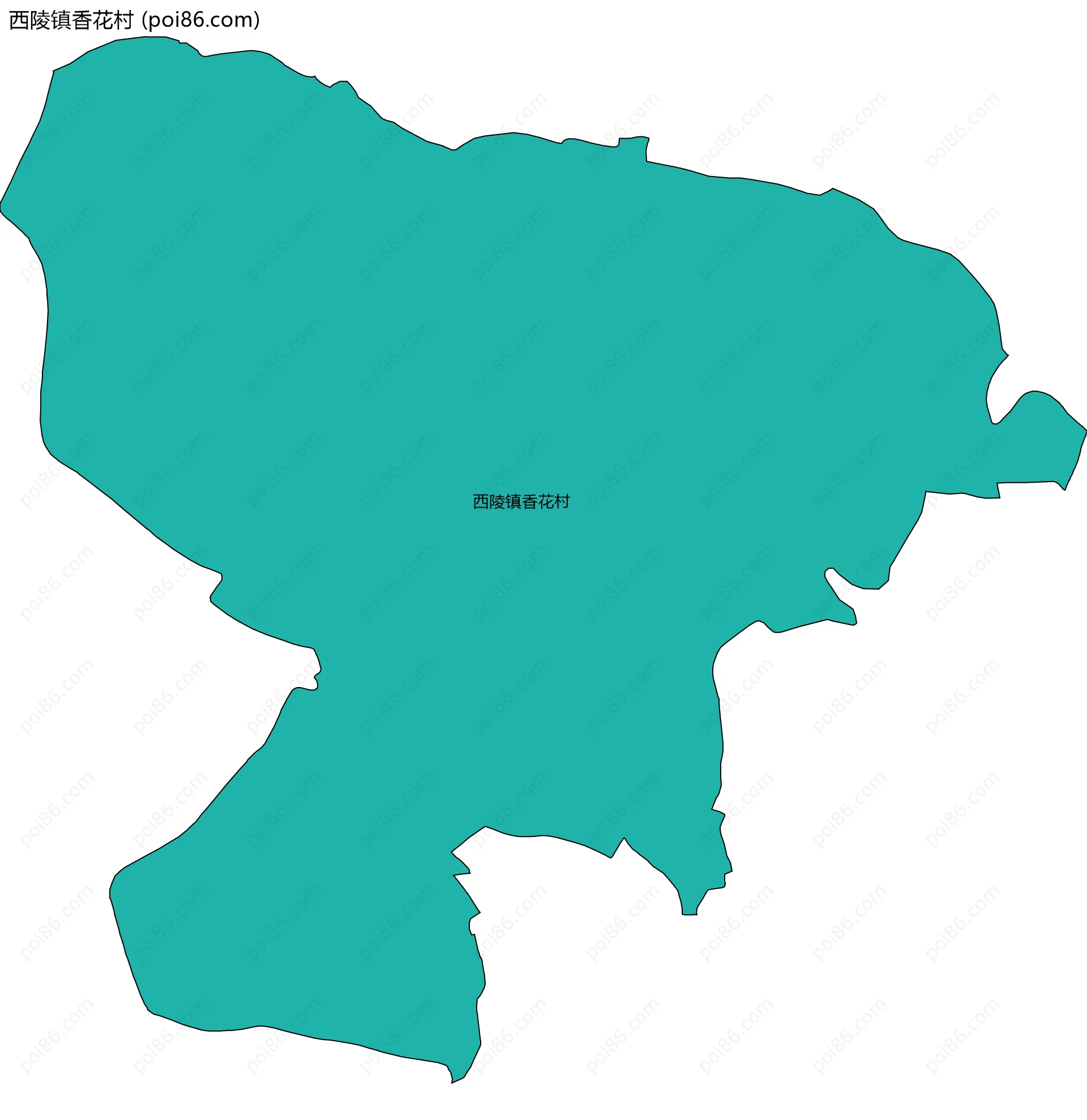 西陵镇香花村边界地图