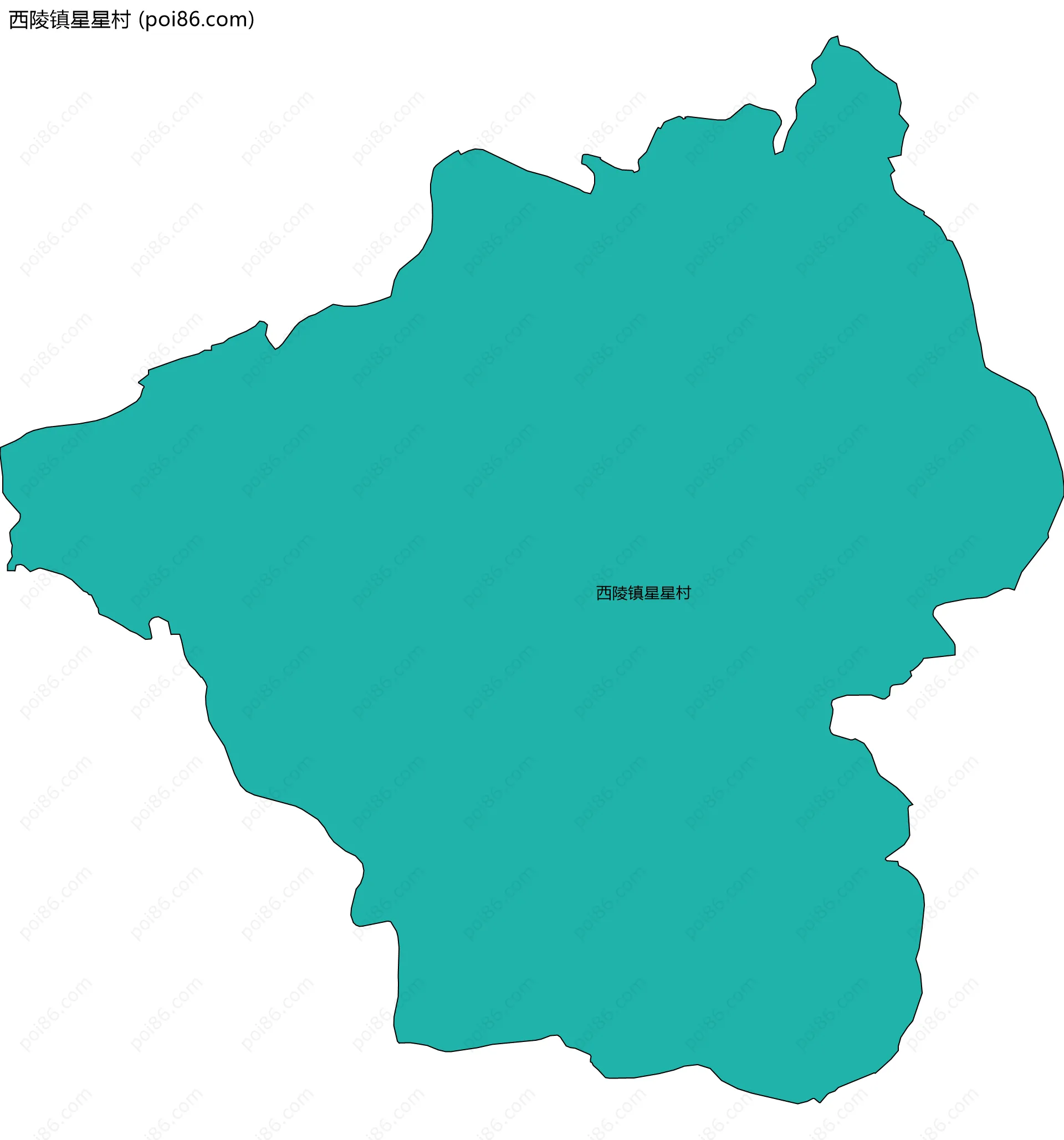 西陵镇星星村边界地图