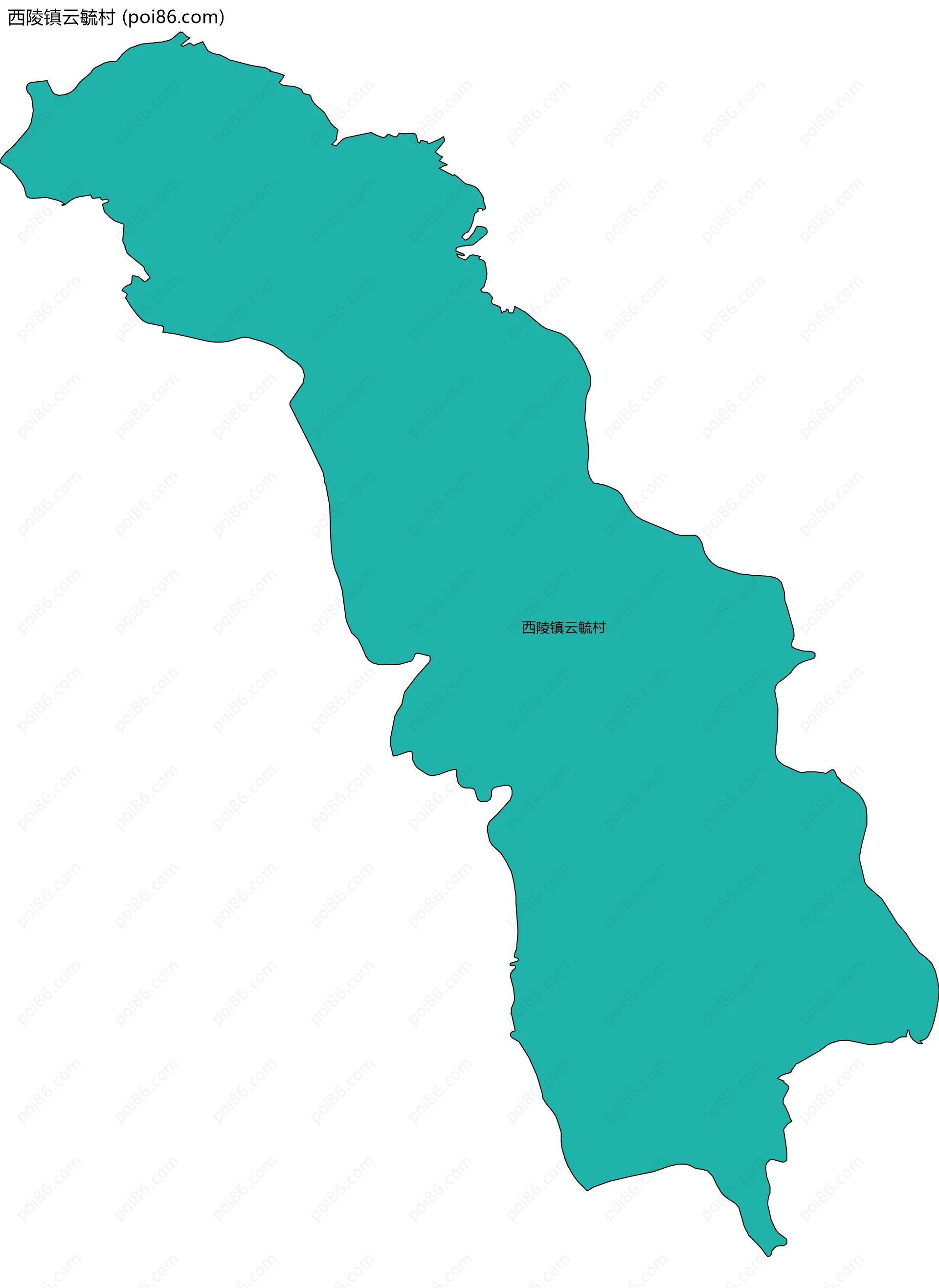 西陵镇云毓村边界地图