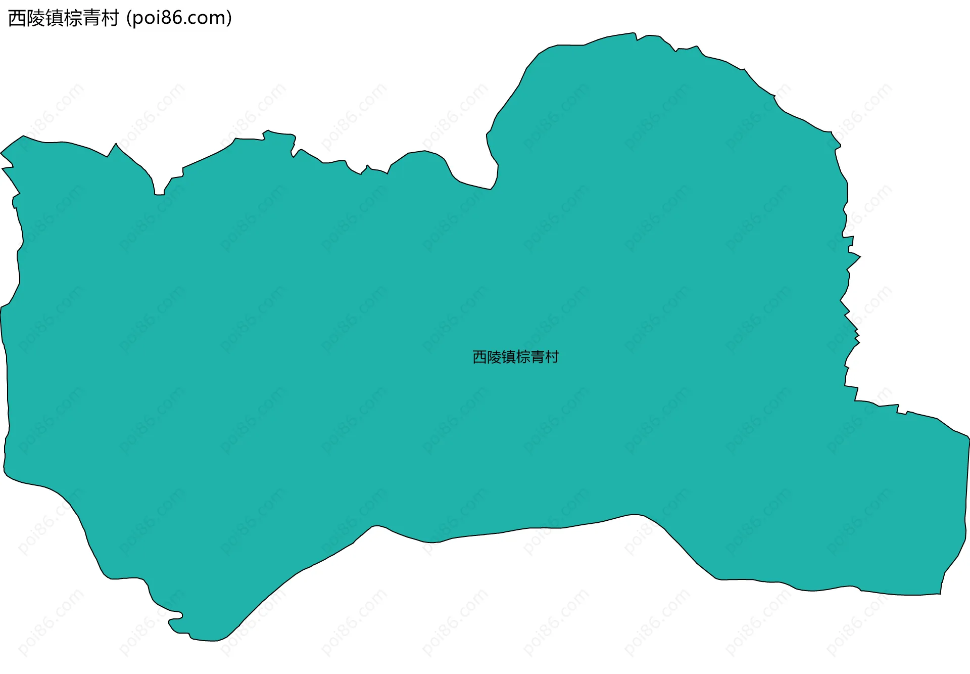 西陵镇棕青村边界地图