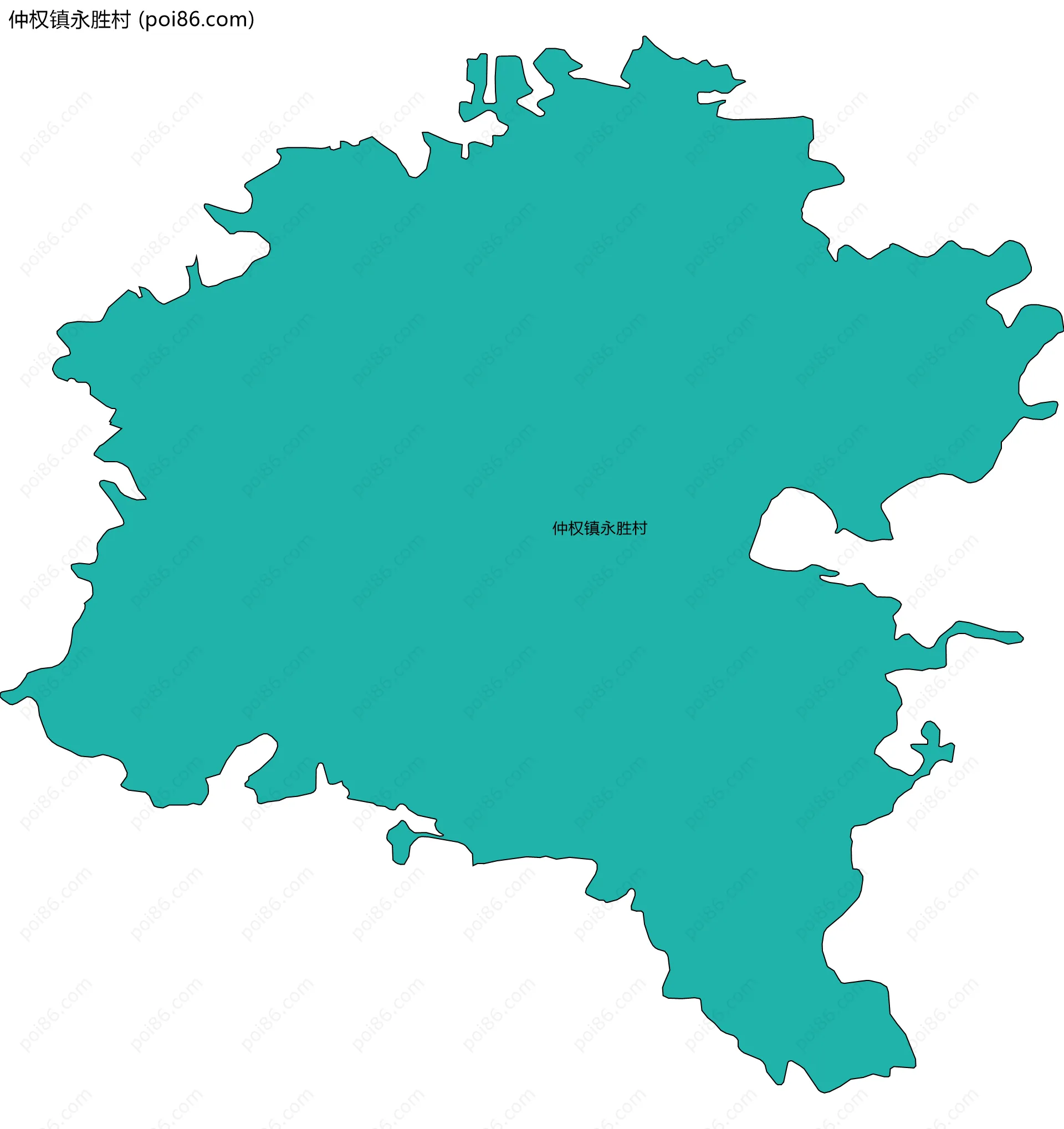 仲权镇永胜村边界地图