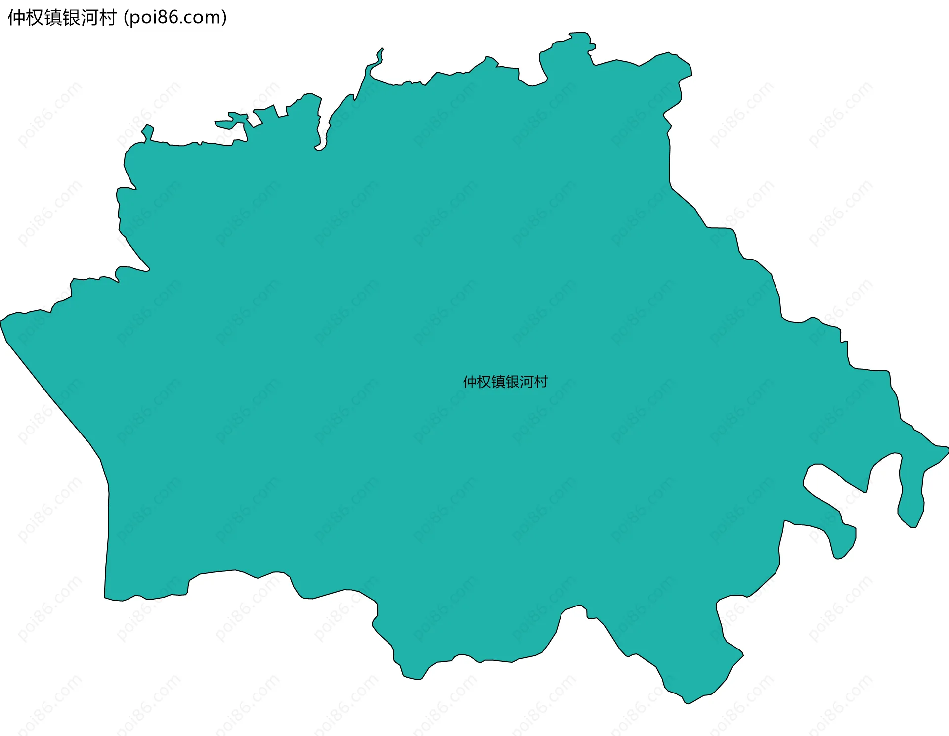 仲权镇银河村边界地图