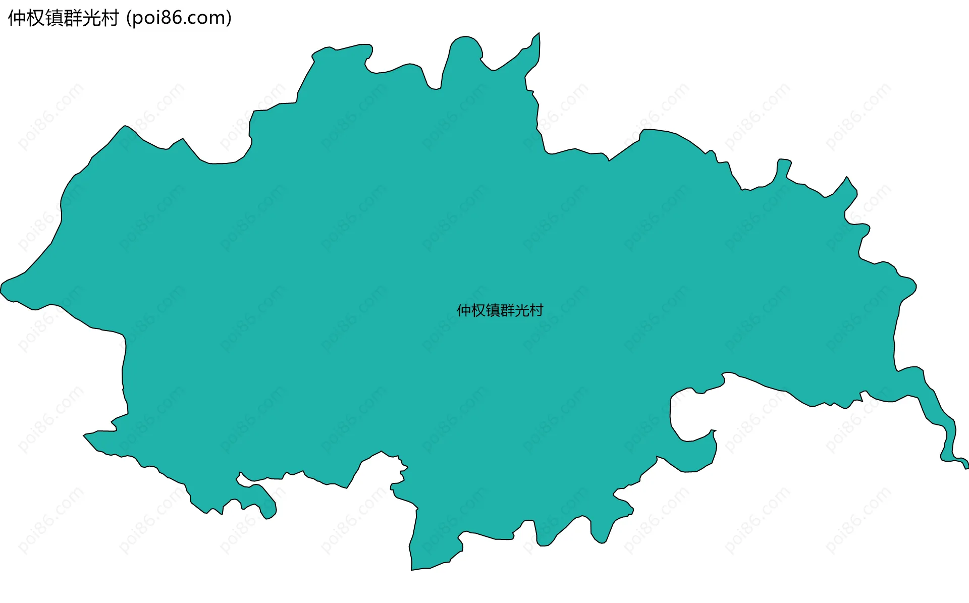 仲权镇群光村边界地图