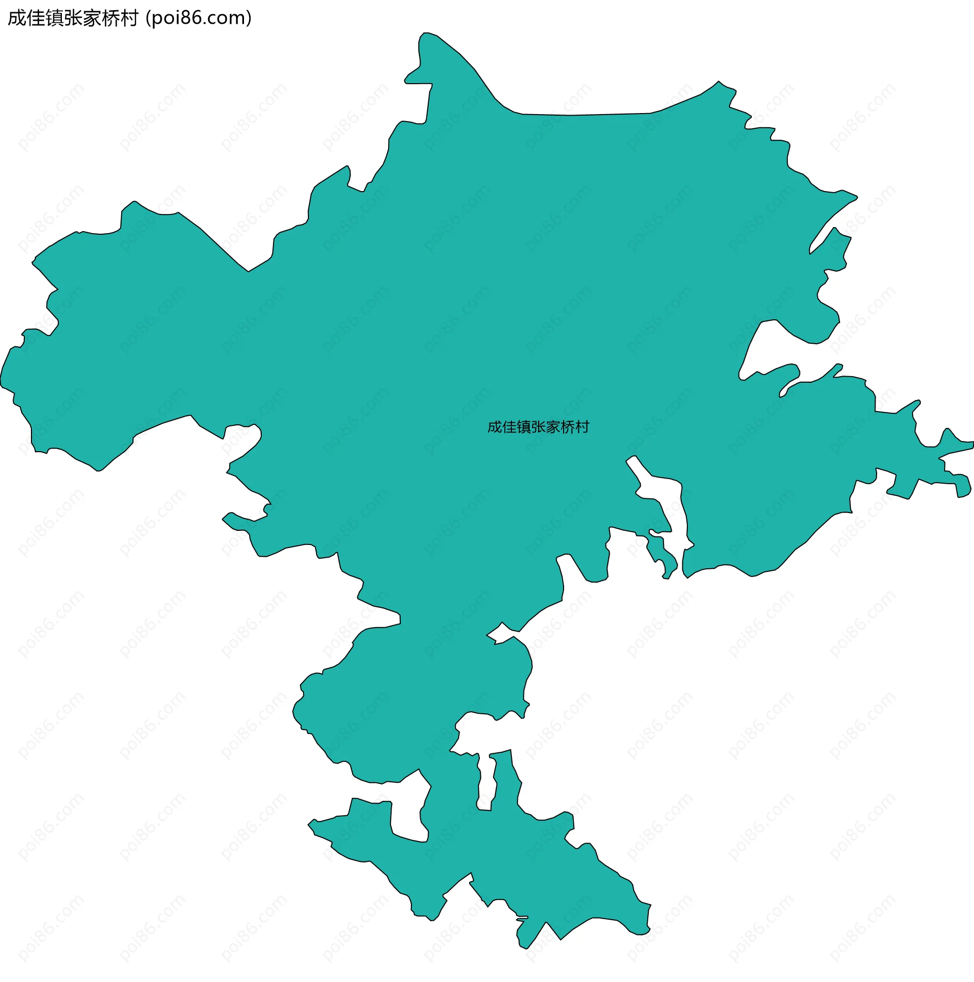 成佳镇张家桥村边界地图