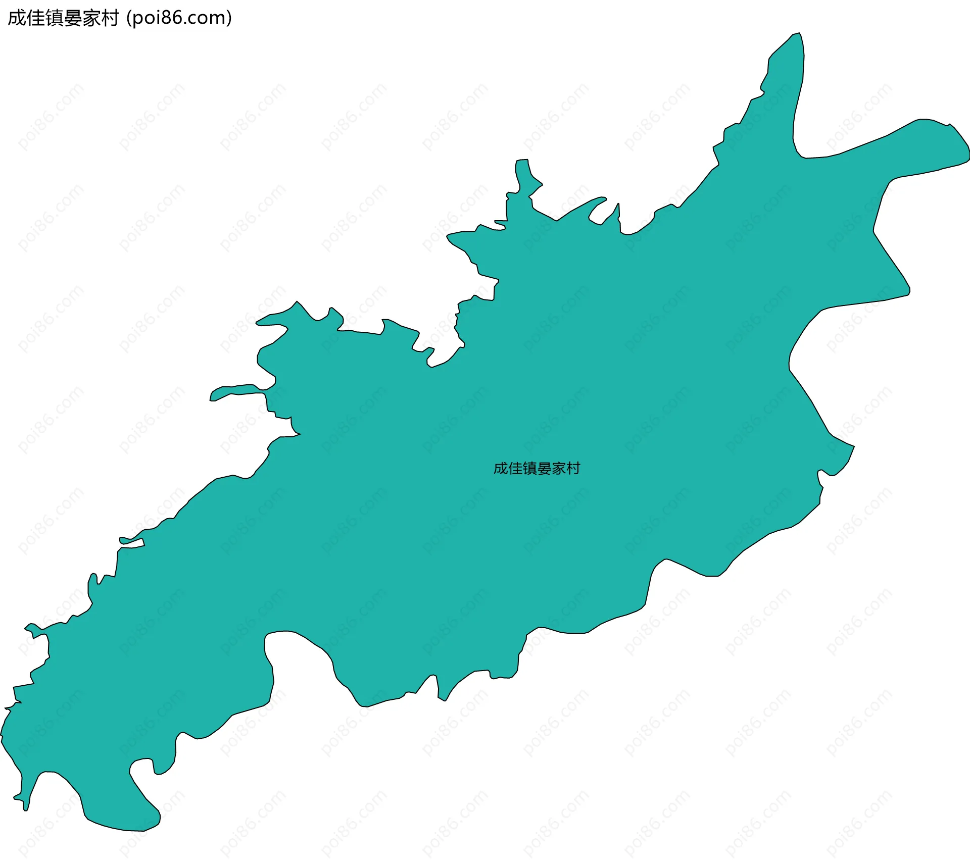 成佳镇晏家村边界地图