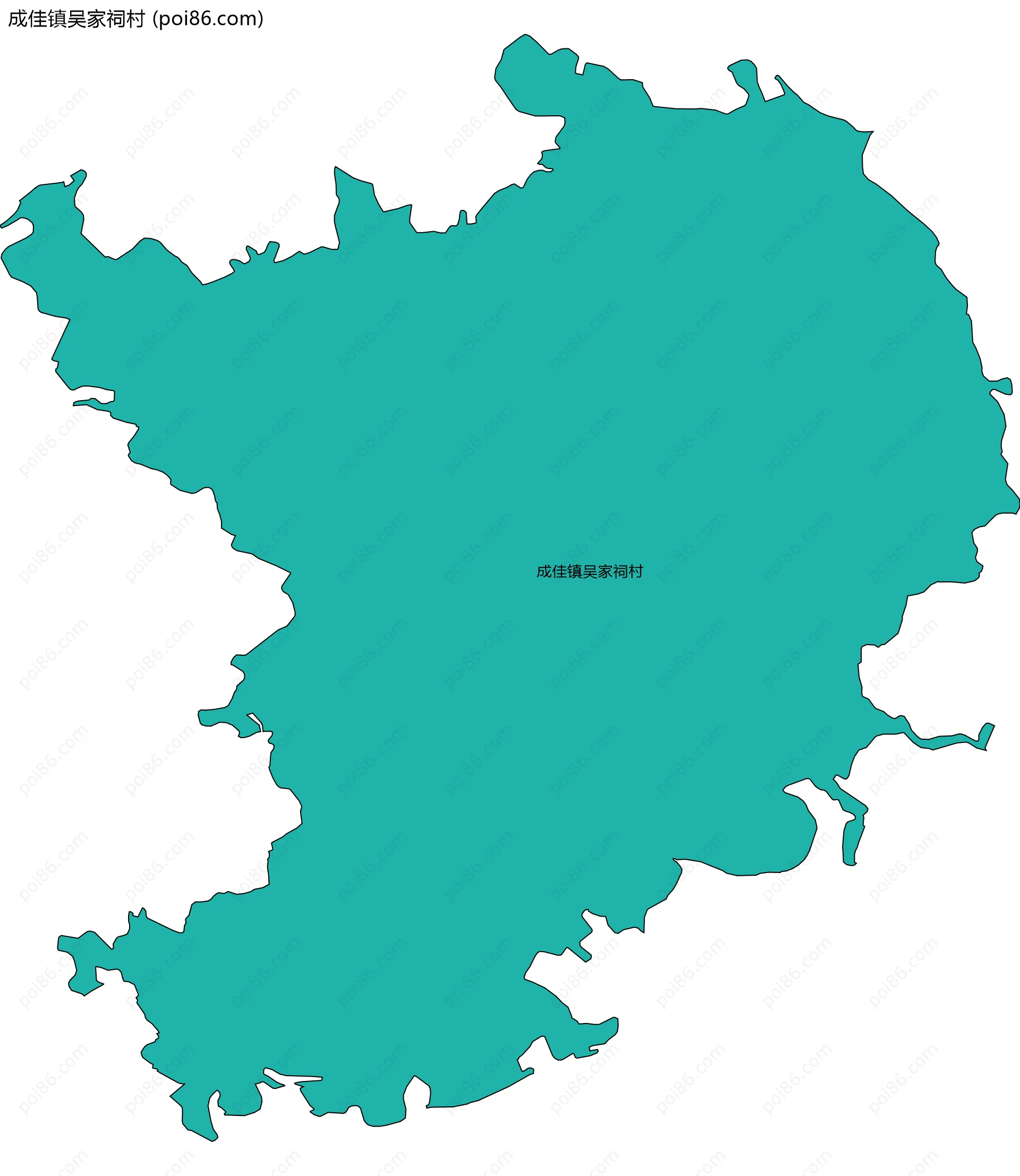 成佳镇吴家祠村边界地图