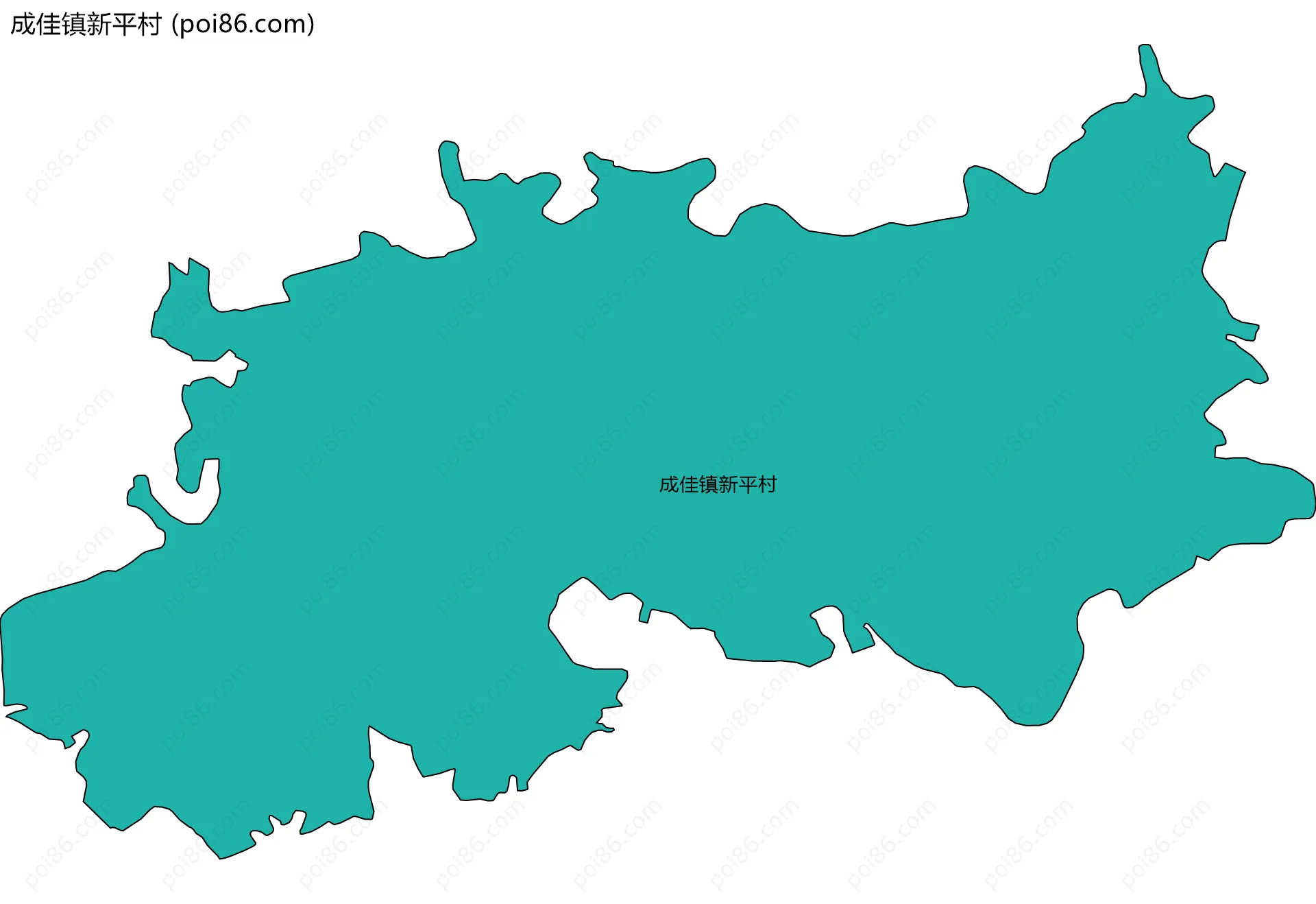 成佳镇新平村边界地图