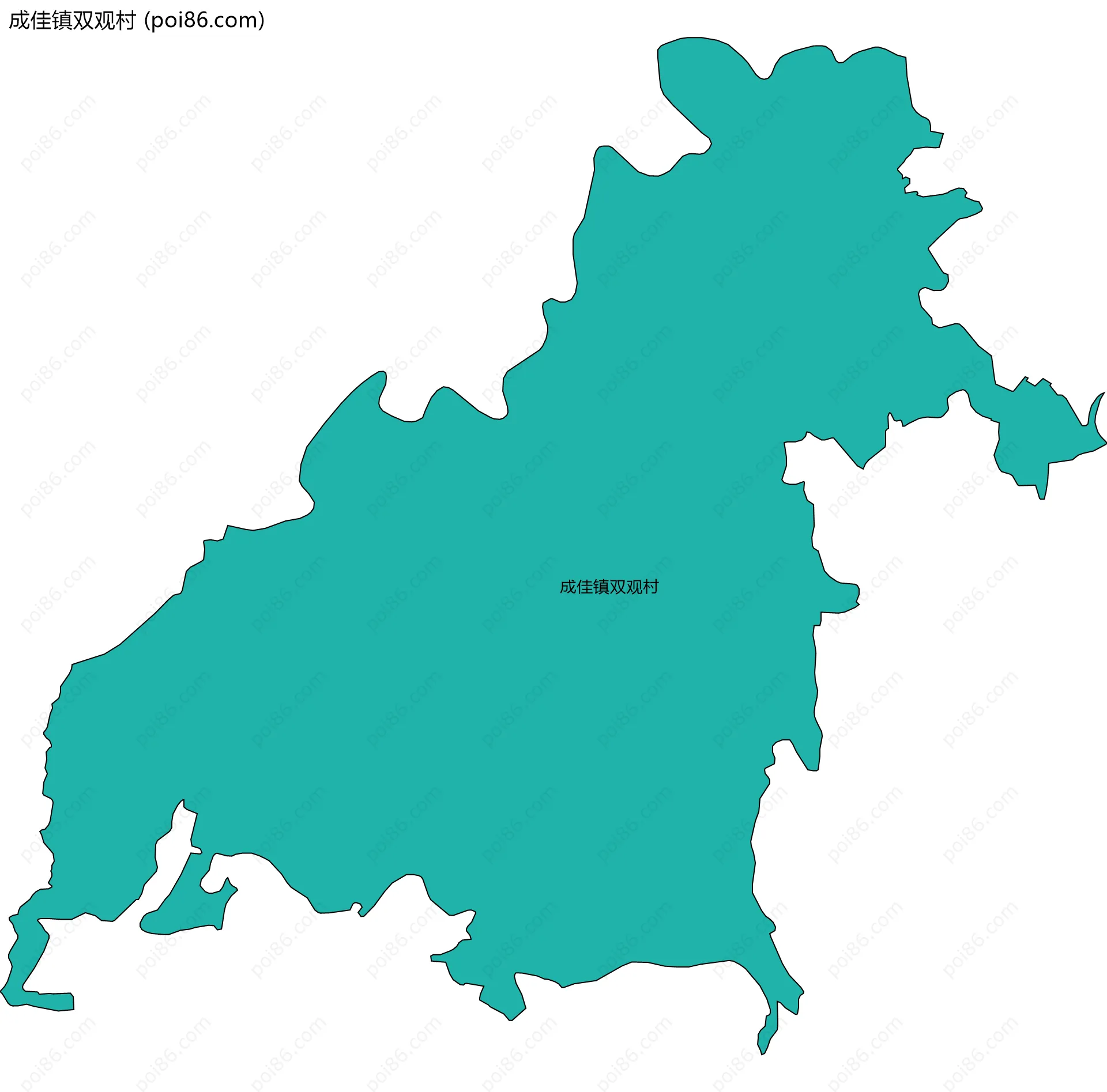 成佳镇双观村边界地图