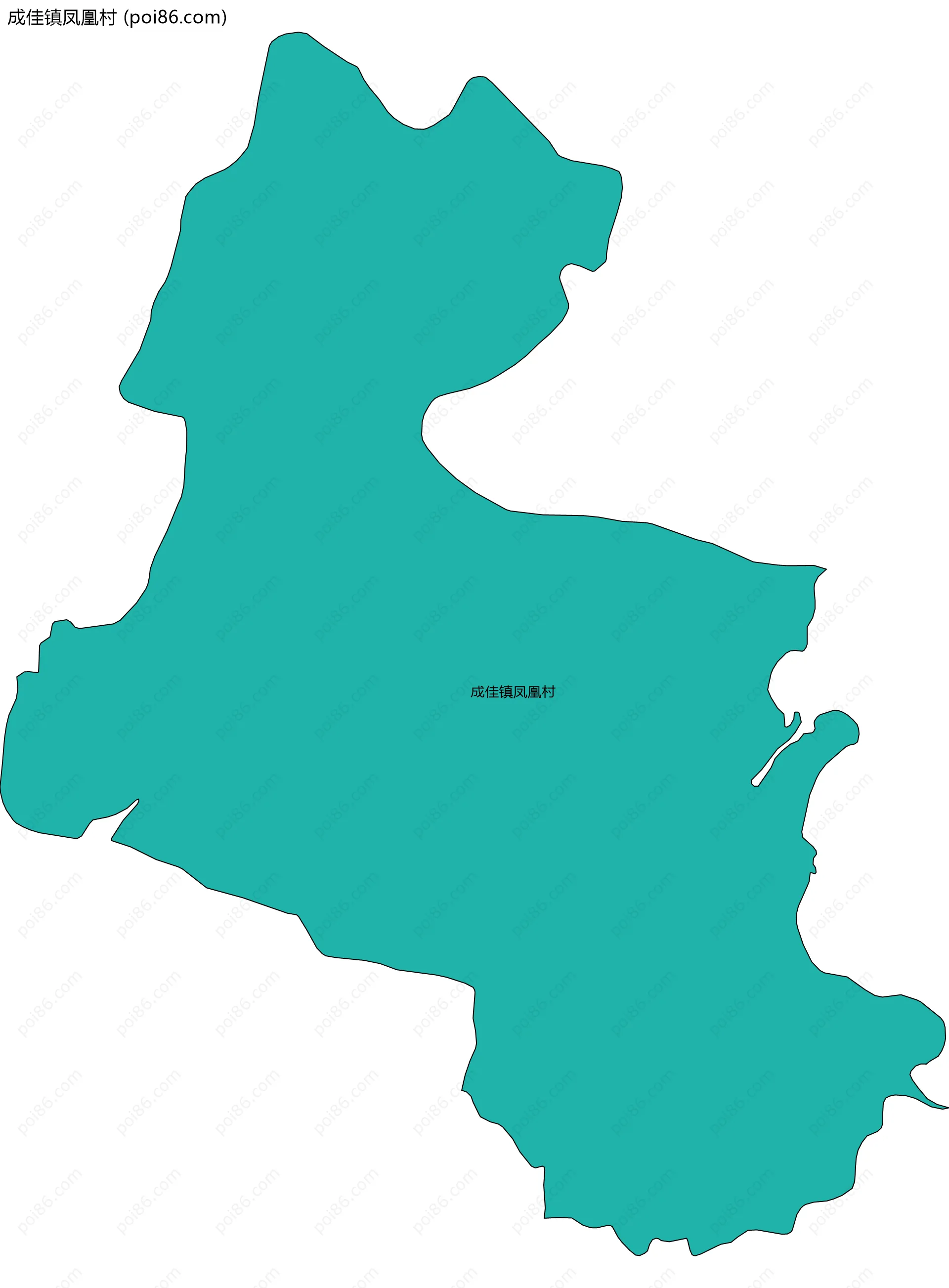 成佳镇凤凰村边界地图