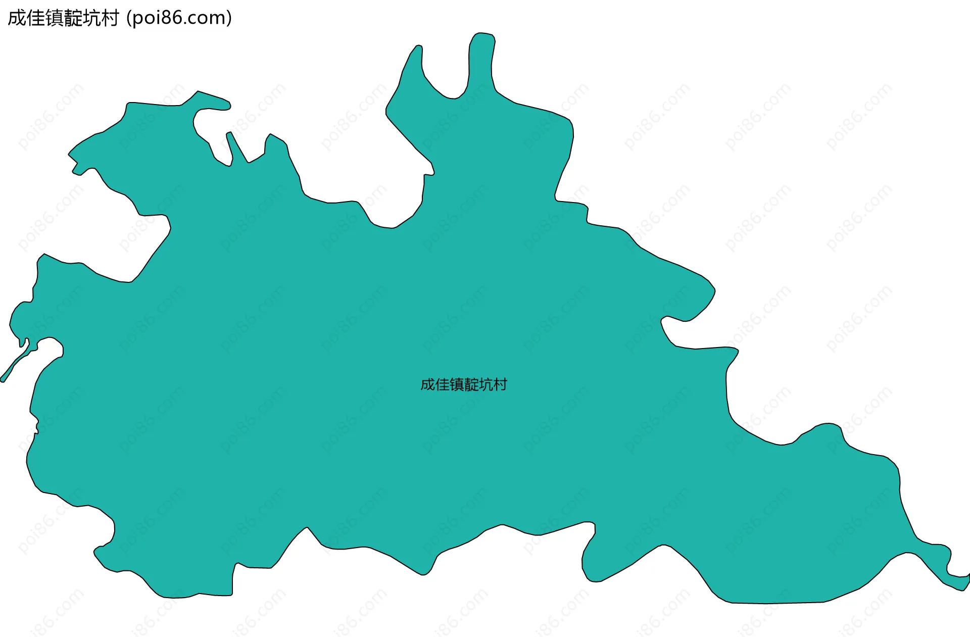 成佳镇靛坑村边界地图