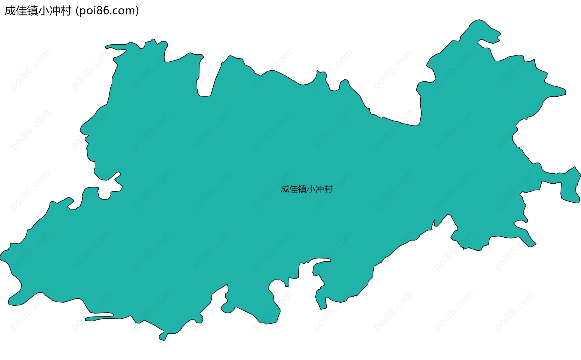 成佳镇小冲村边界地图