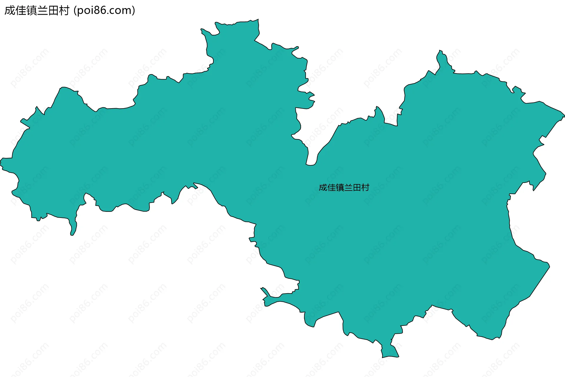 成佳镇兰田村边界地图