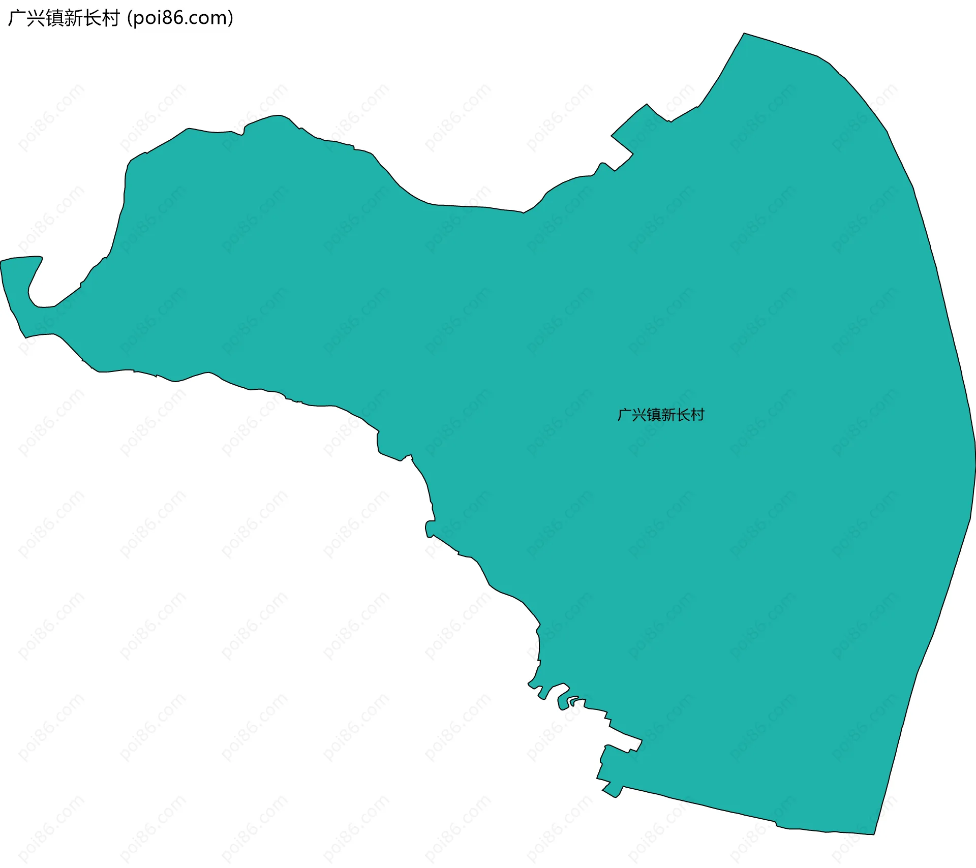 广兴镇新长村边界地图