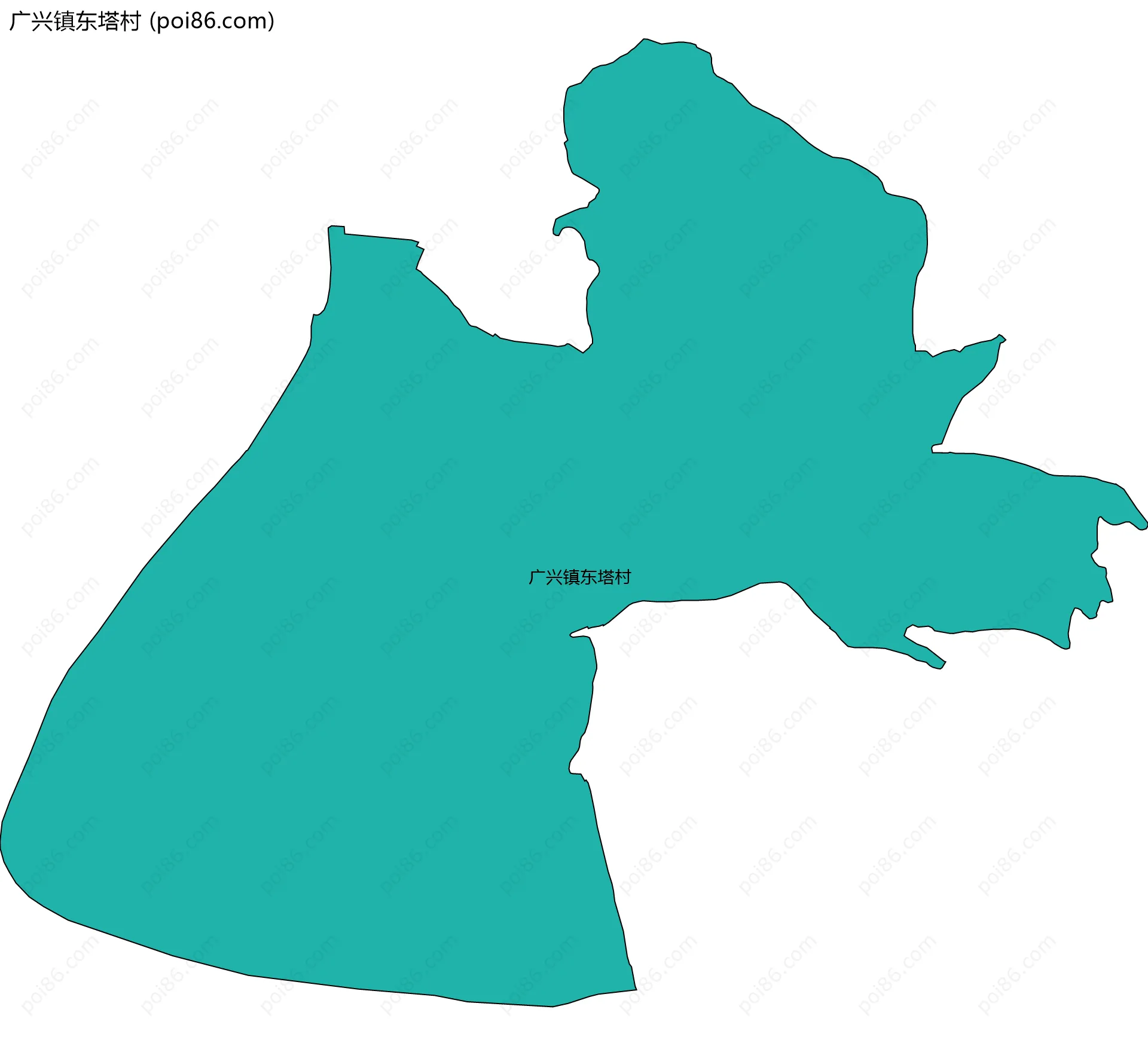 广兴镇东塔村边界地图