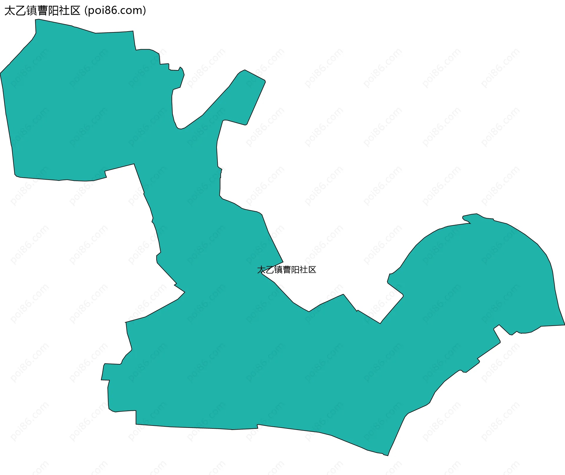 太乙镇曹阳社区边界地图