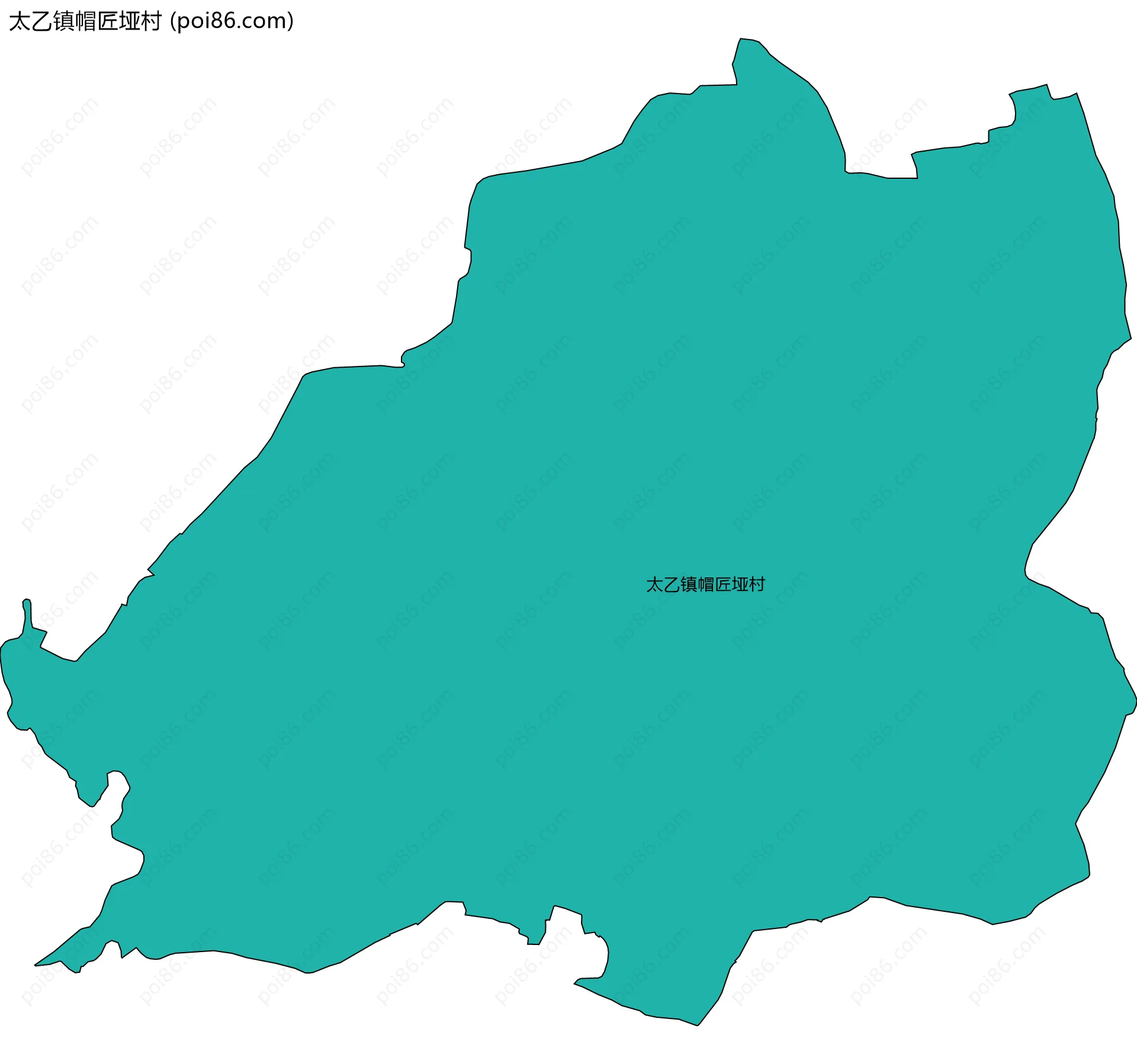 太乙镇帽匠垭村边界地图