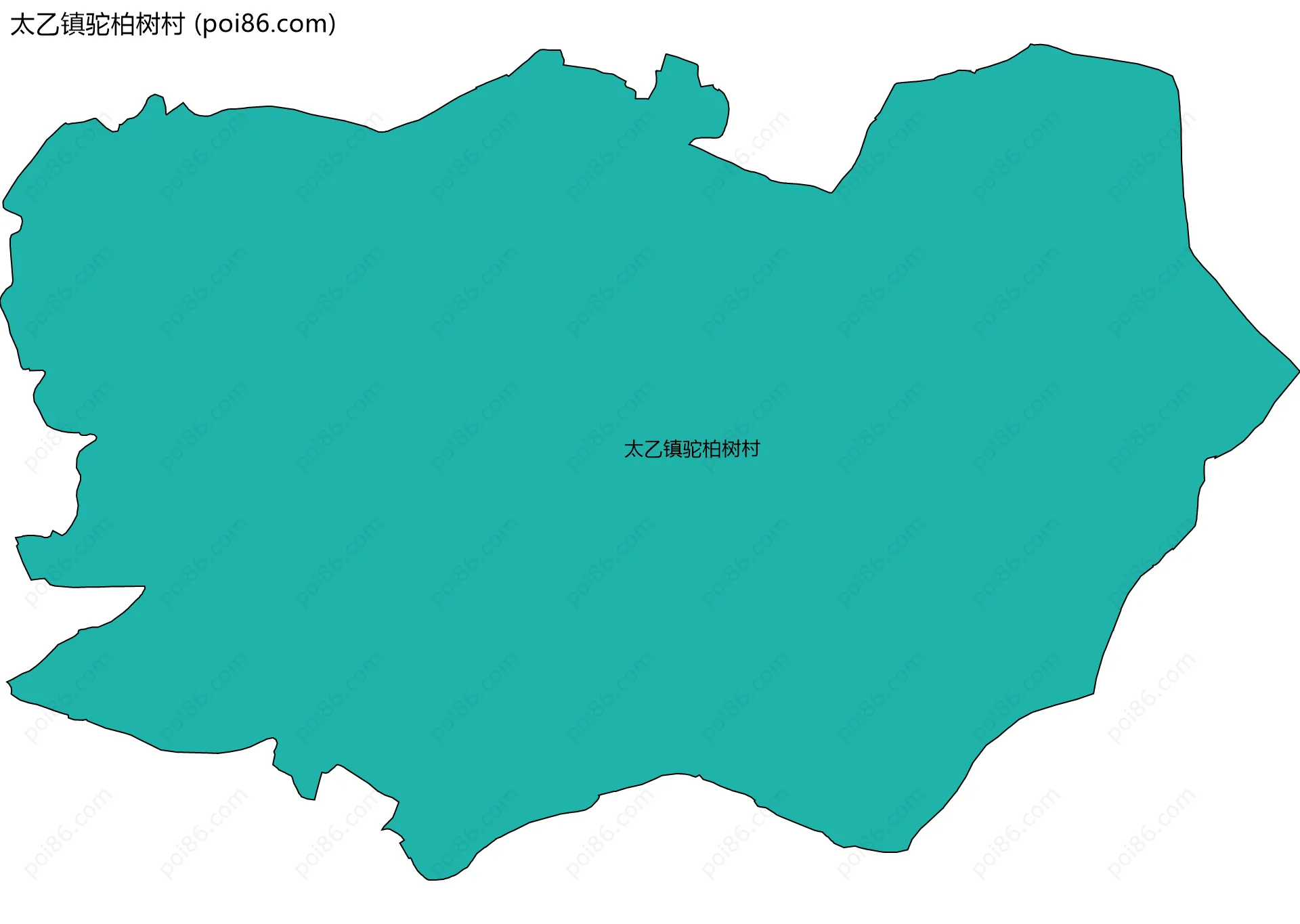 太乙镇驼柏树村边界地图