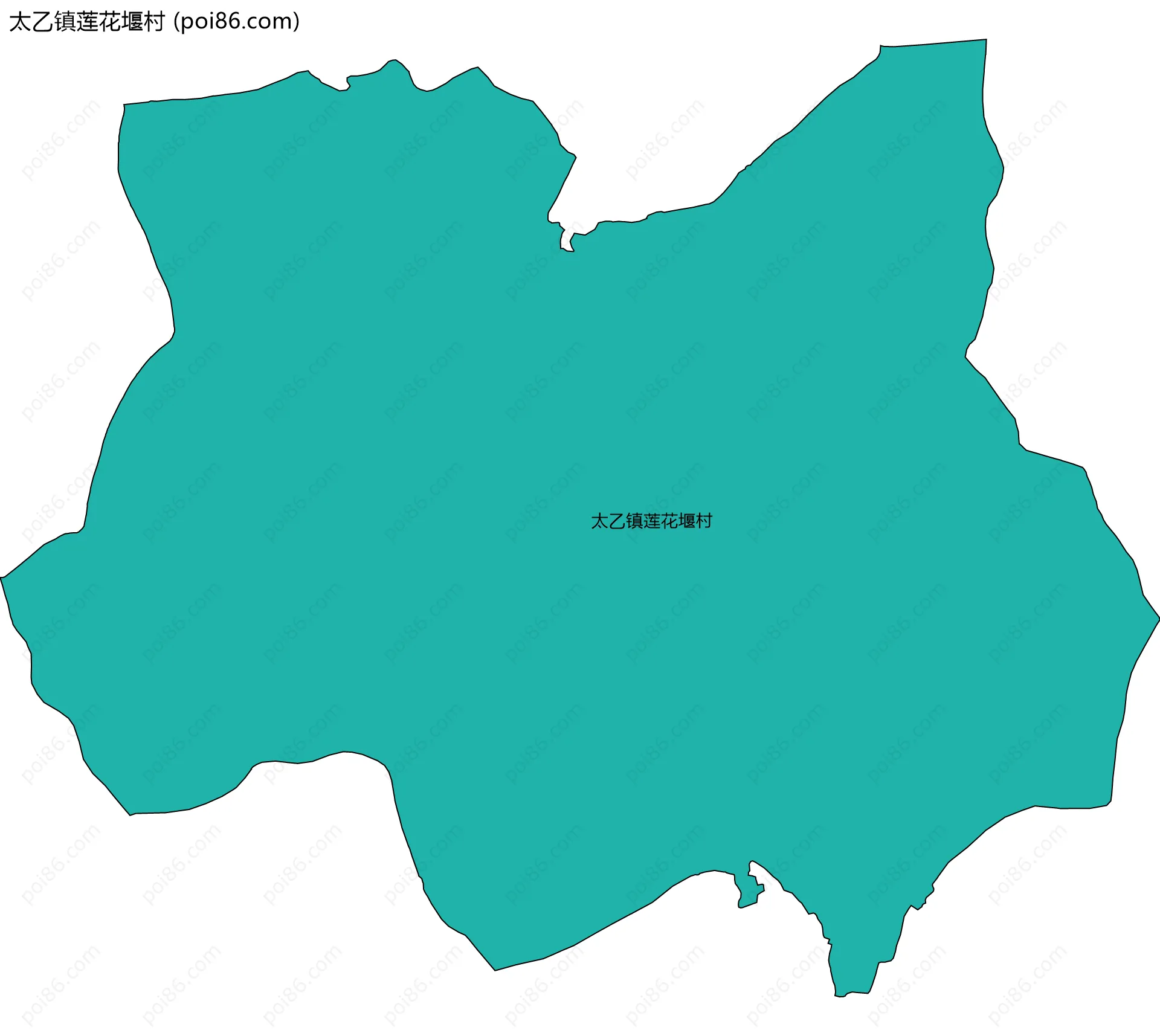太乙镇莲花堰村边界地图
