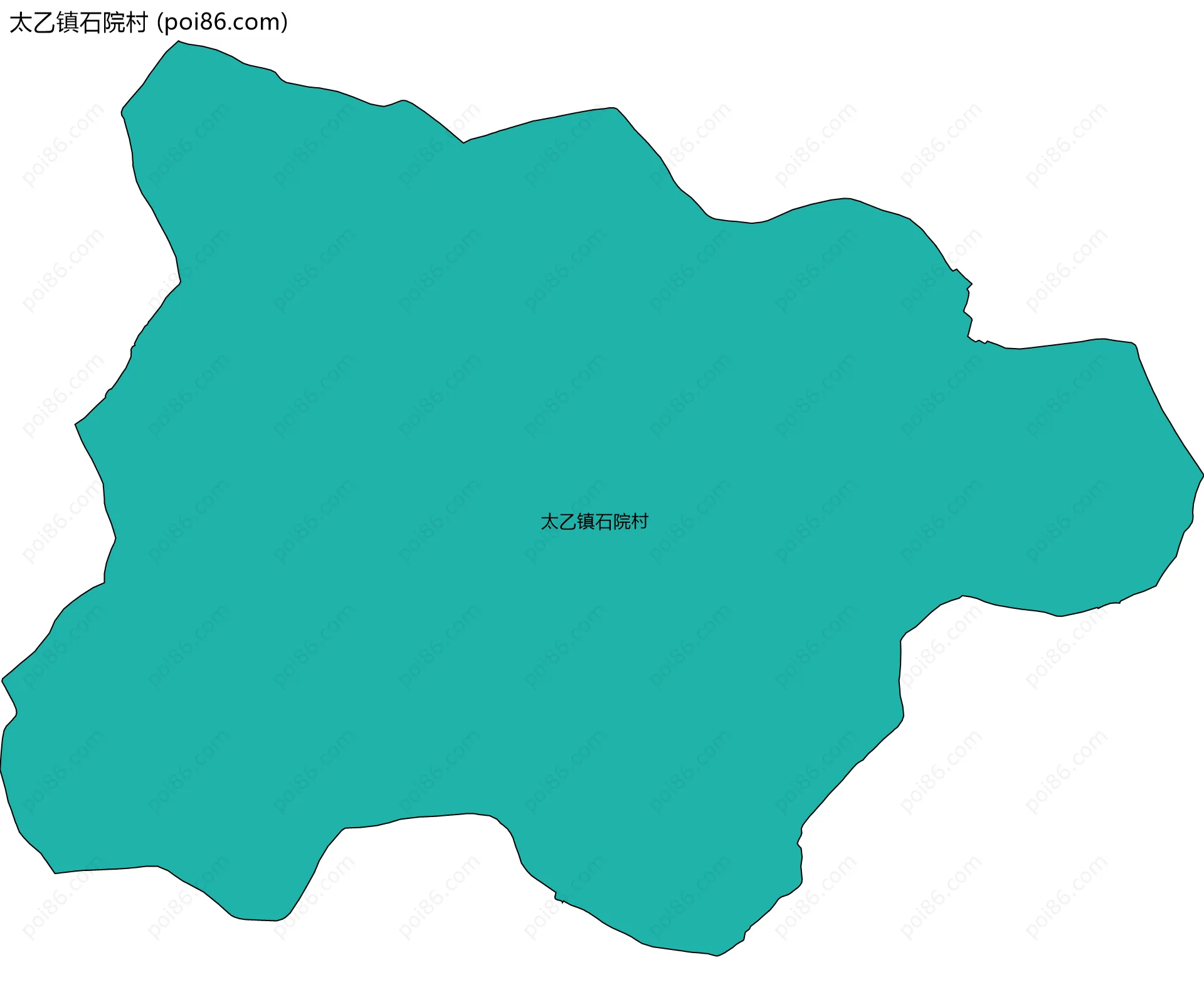 太乙镇石院村边界地图