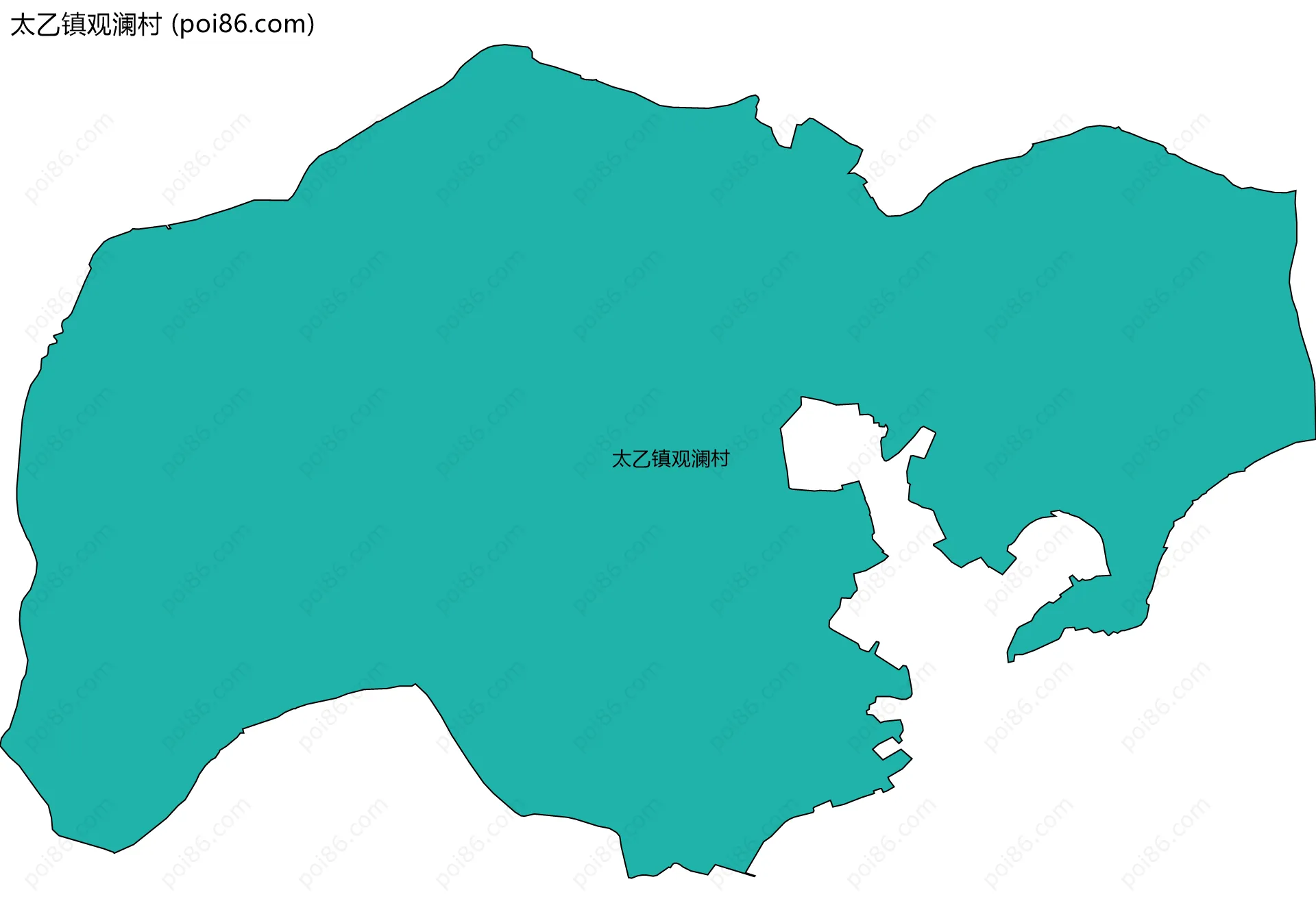 太乙镇观澜村边界地图