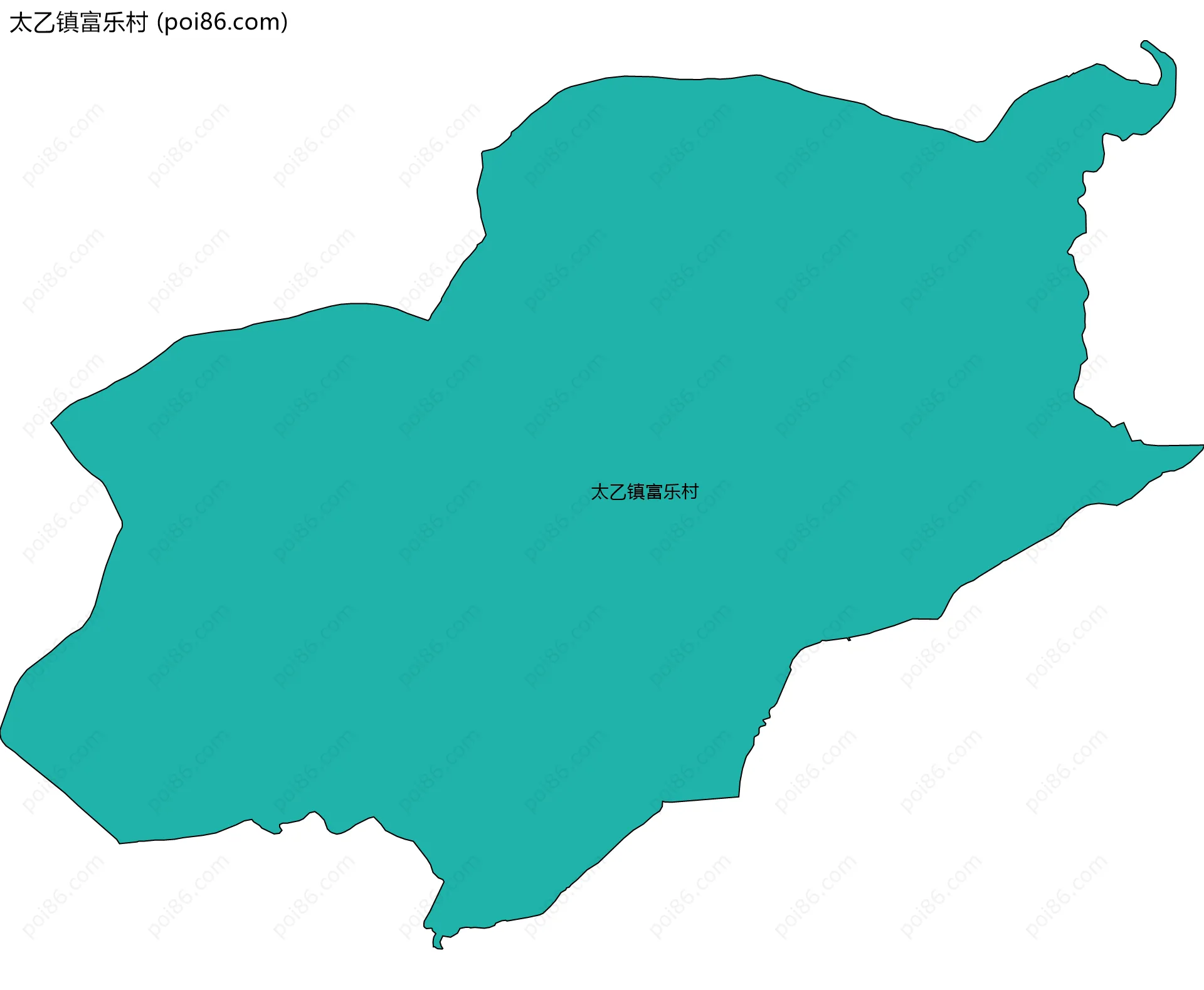 太乙镇富乐村边界地图