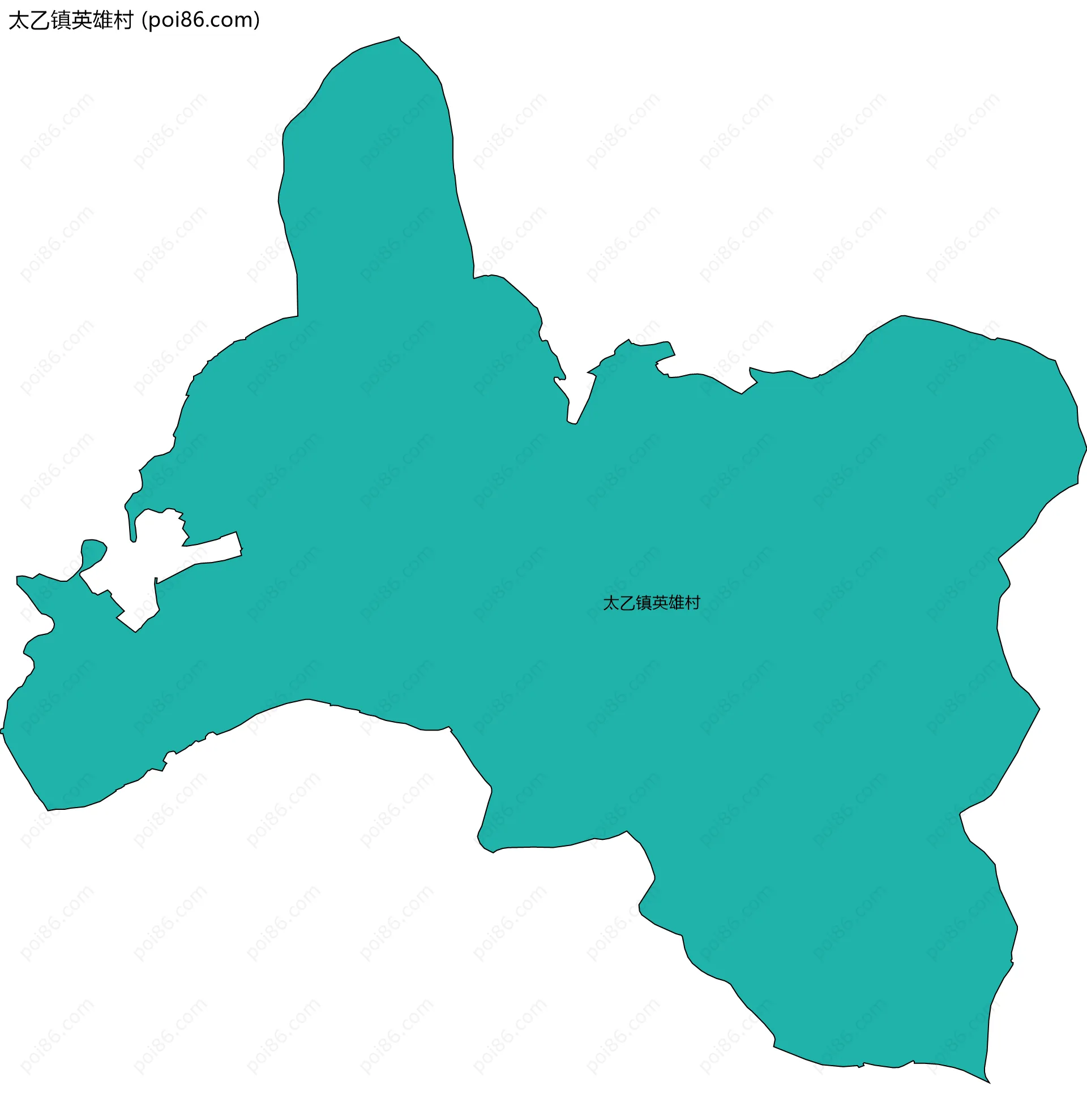 太乙镇英雄村边界地图