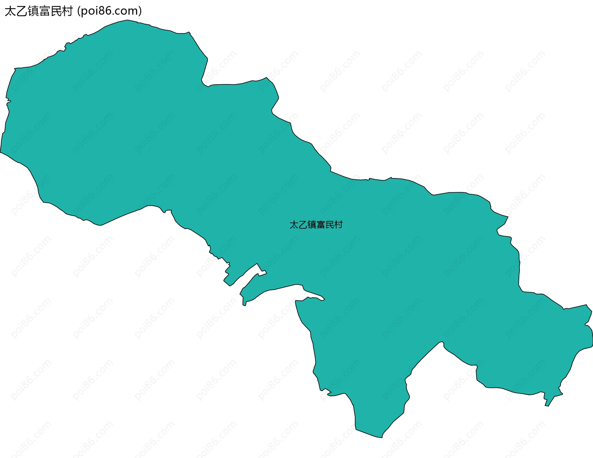 太乙镇富民村边界地图