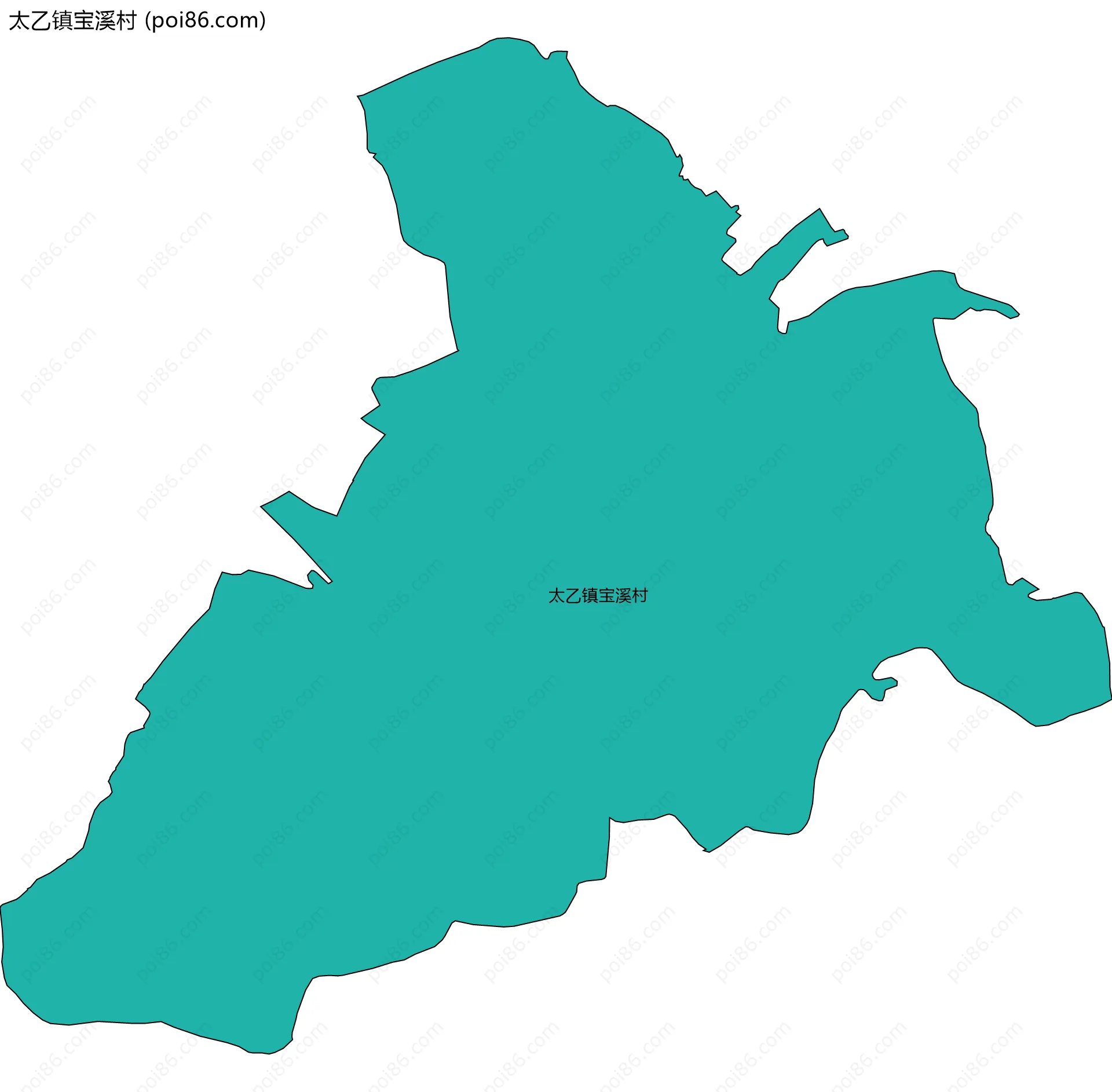太乙镇宝溪村边界地图