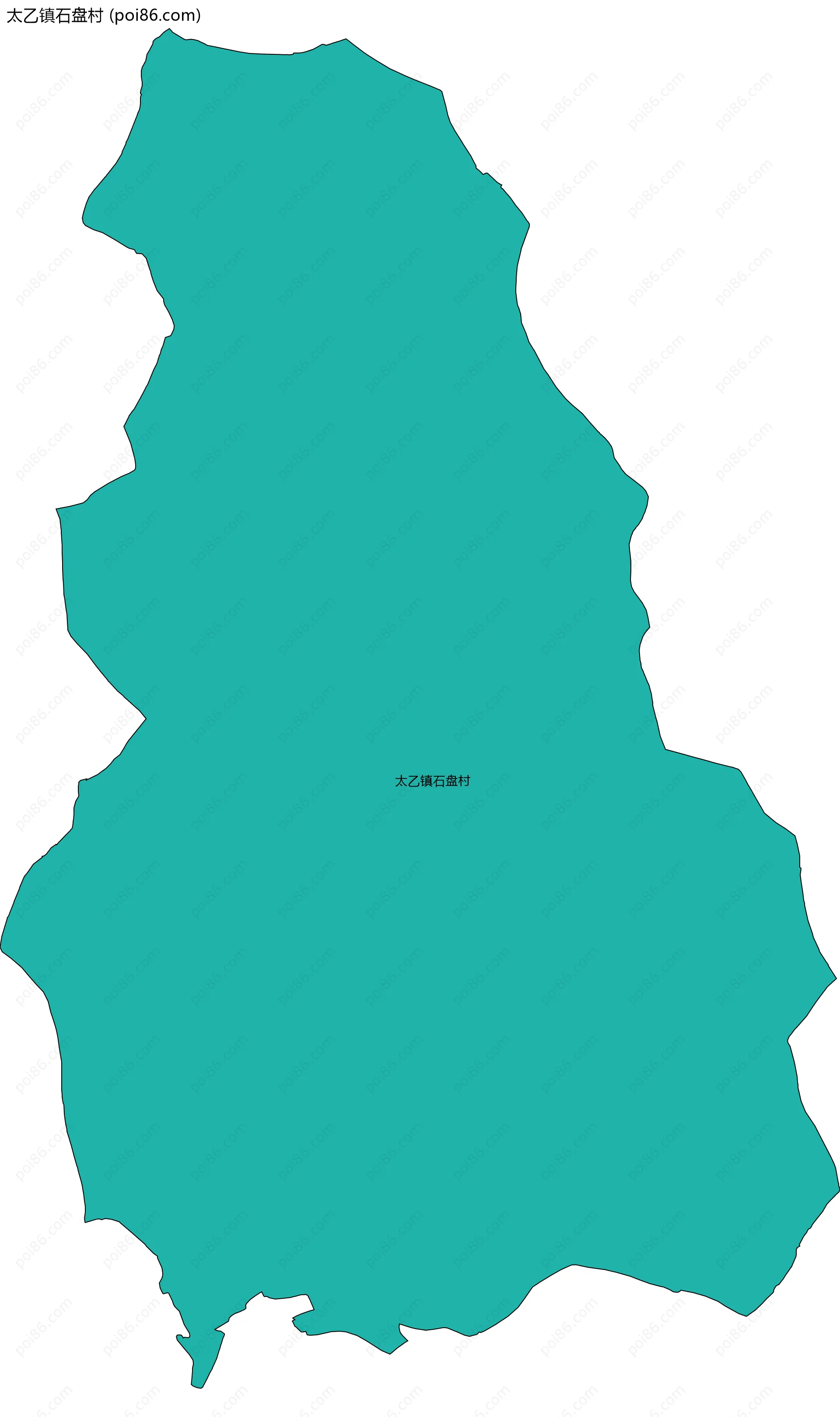 太乙镇石盘村边界地图