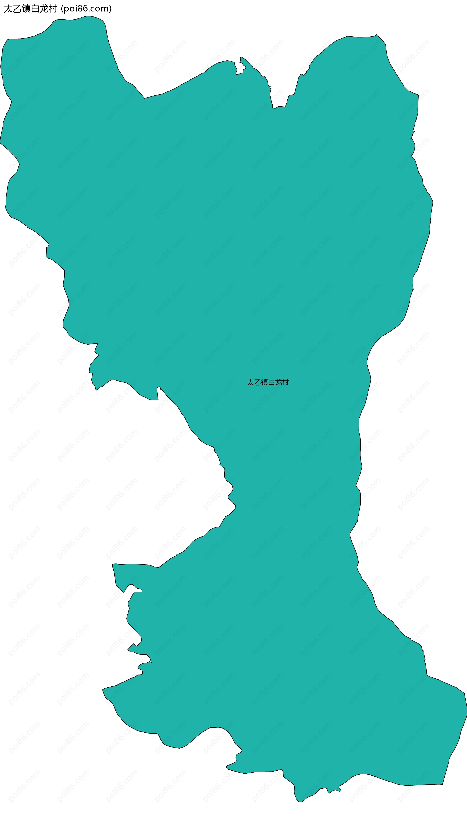 太乙镇白龙村边界地图