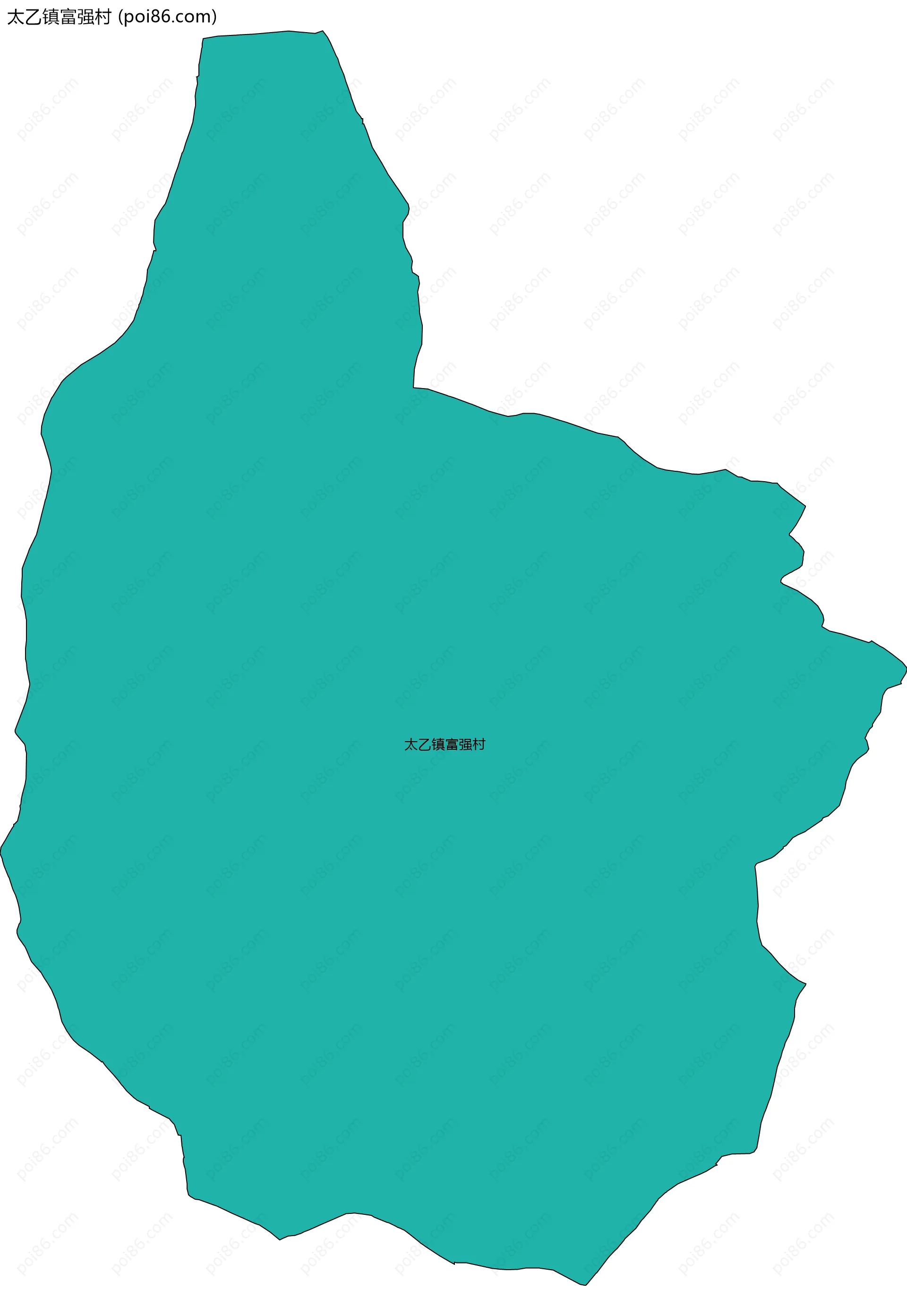 太乙镇富强村边界地图