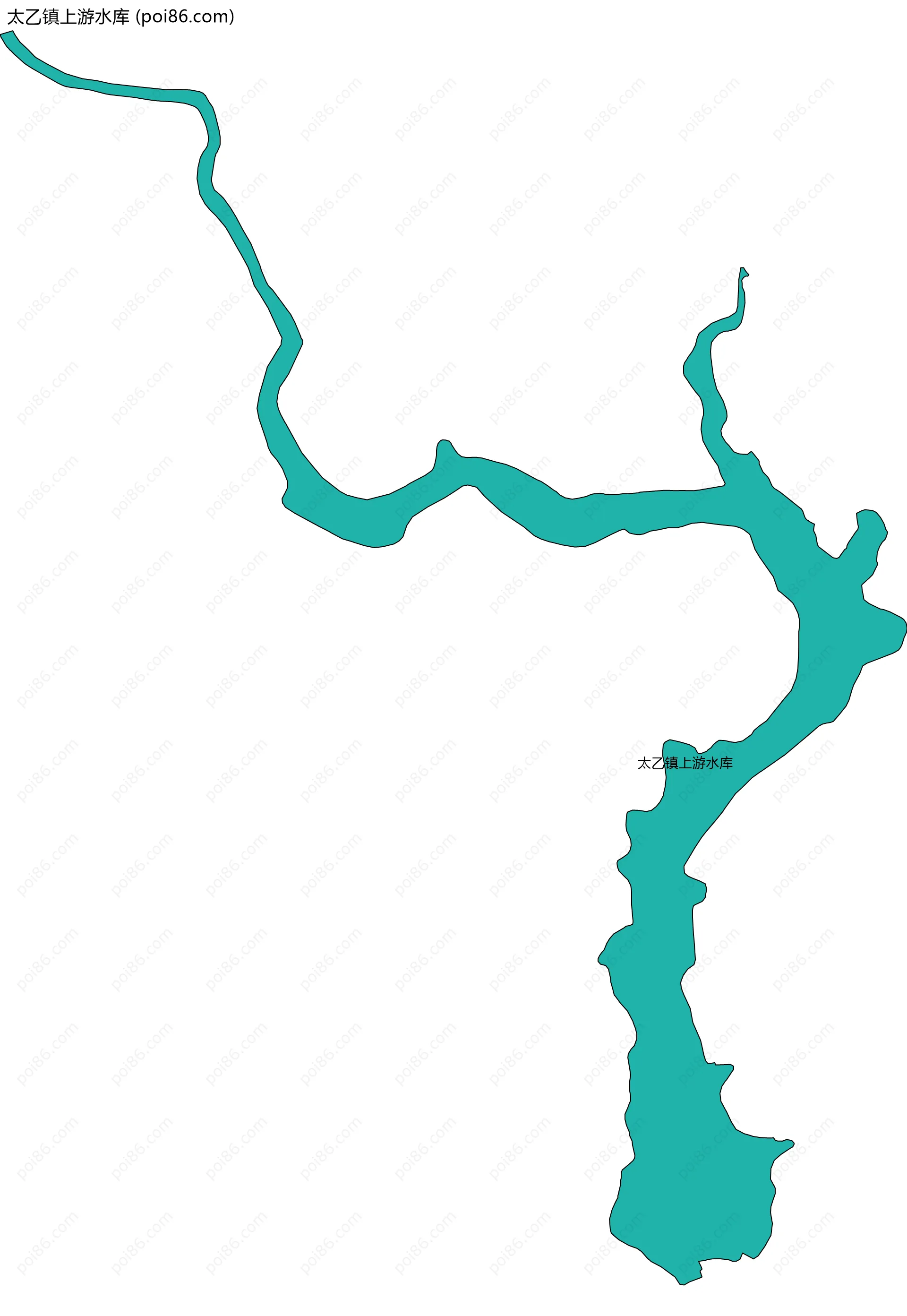 太乙镇上游水库边界地图