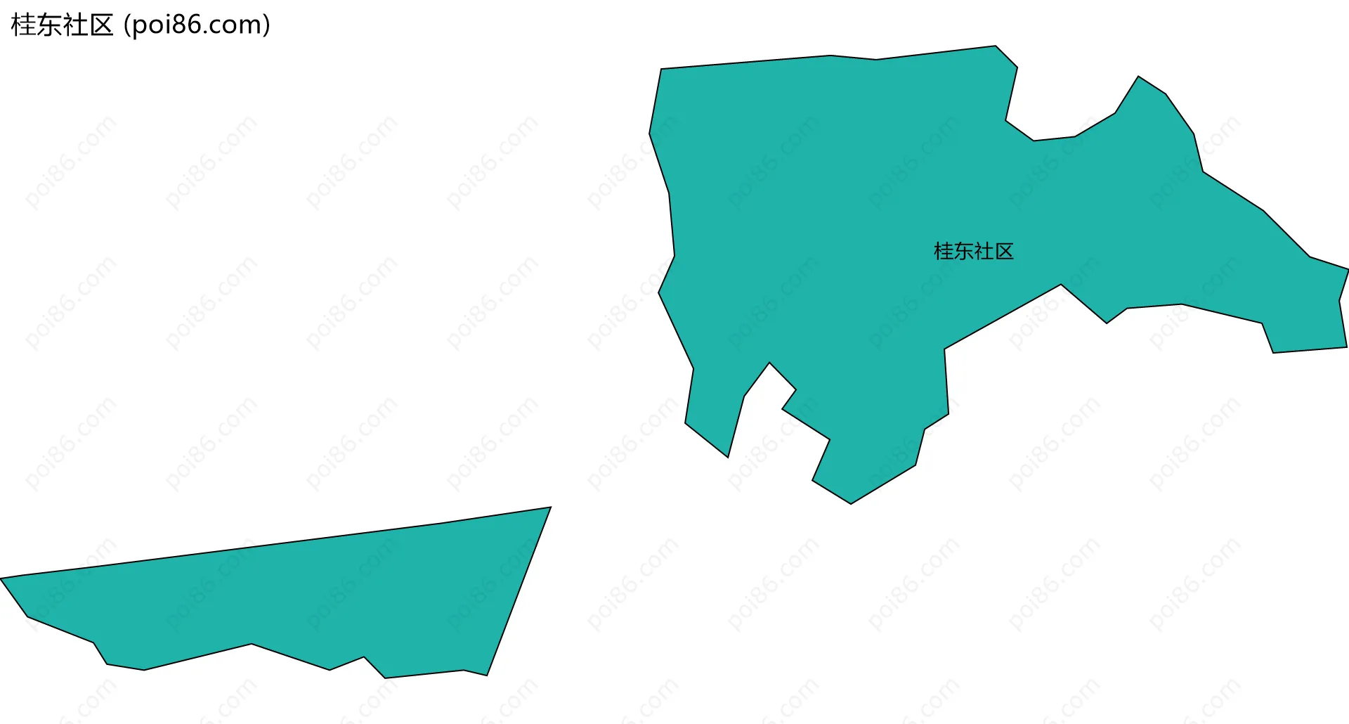 桂东社区边界地图