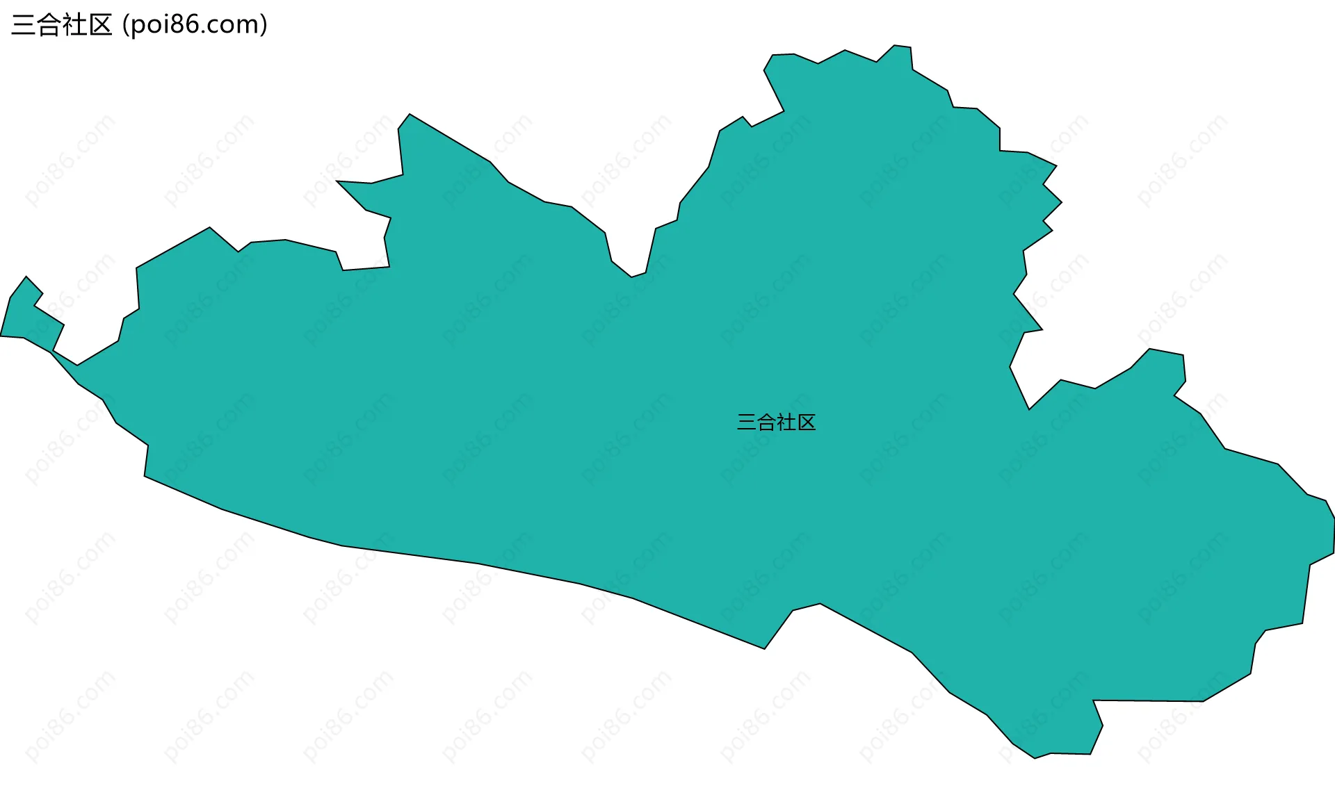 三合社区边界地图