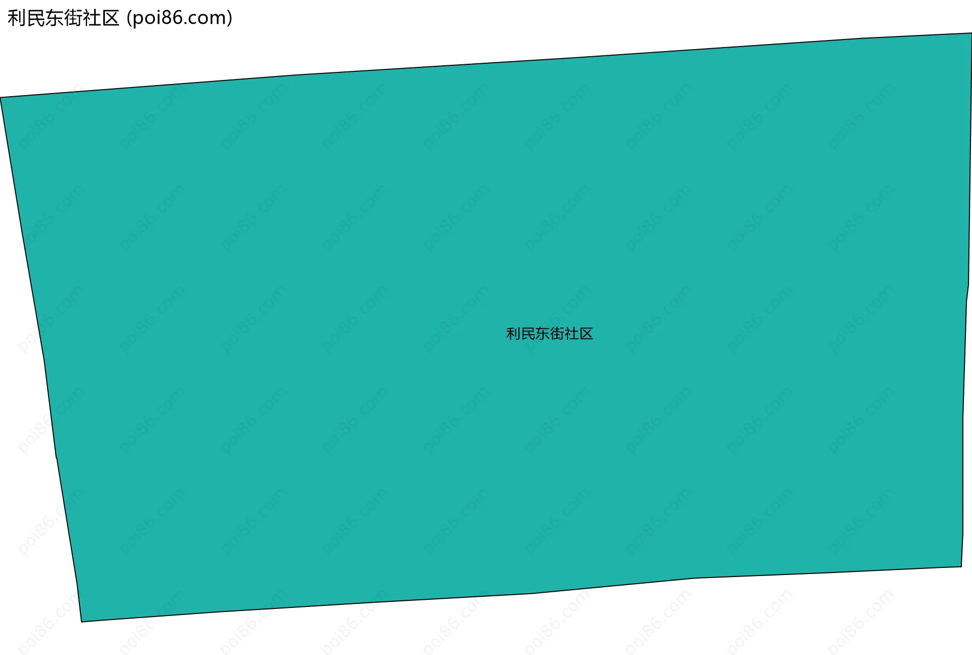 利民东街社区边界地图