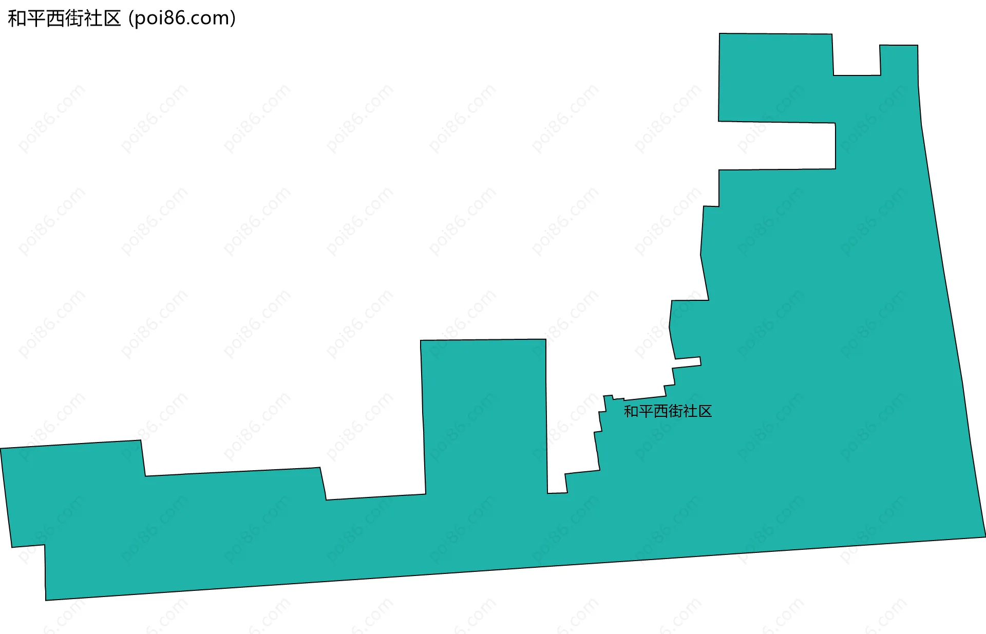 和平西街社区边界地图