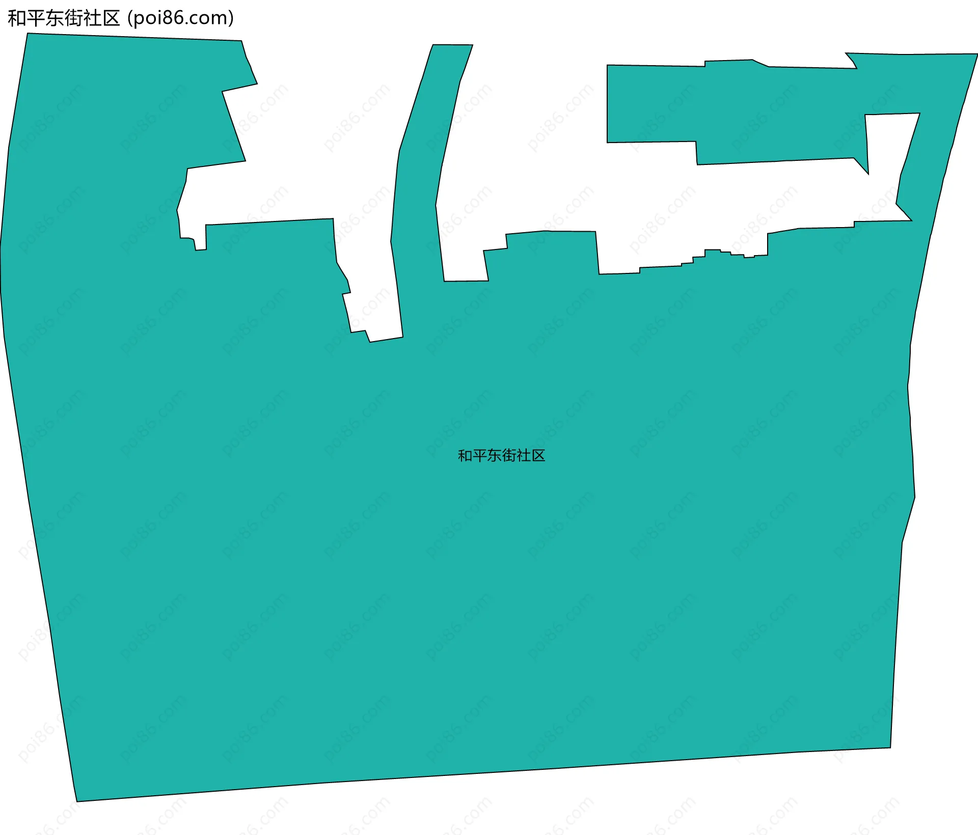 和平东街社区边界地图