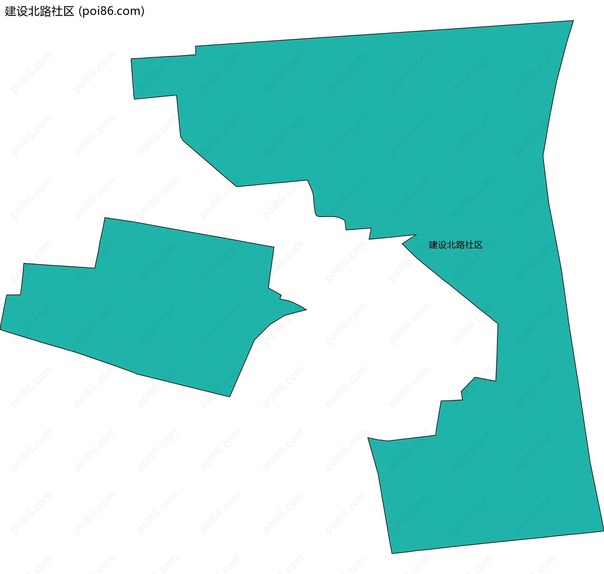建设北路社区边界地图