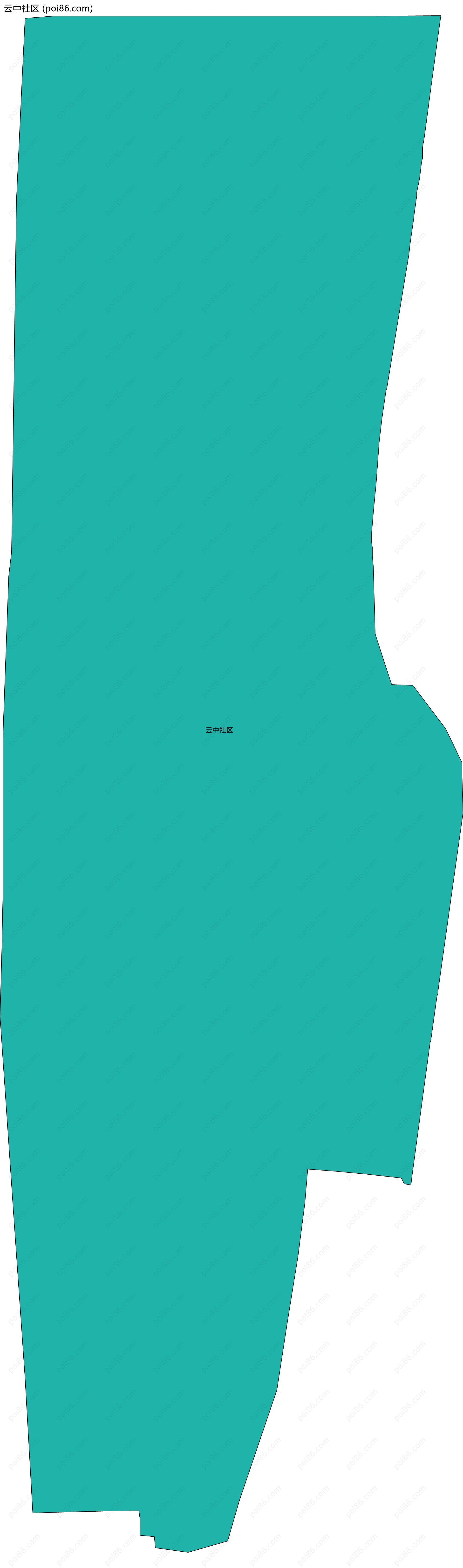 云中社区边界地图